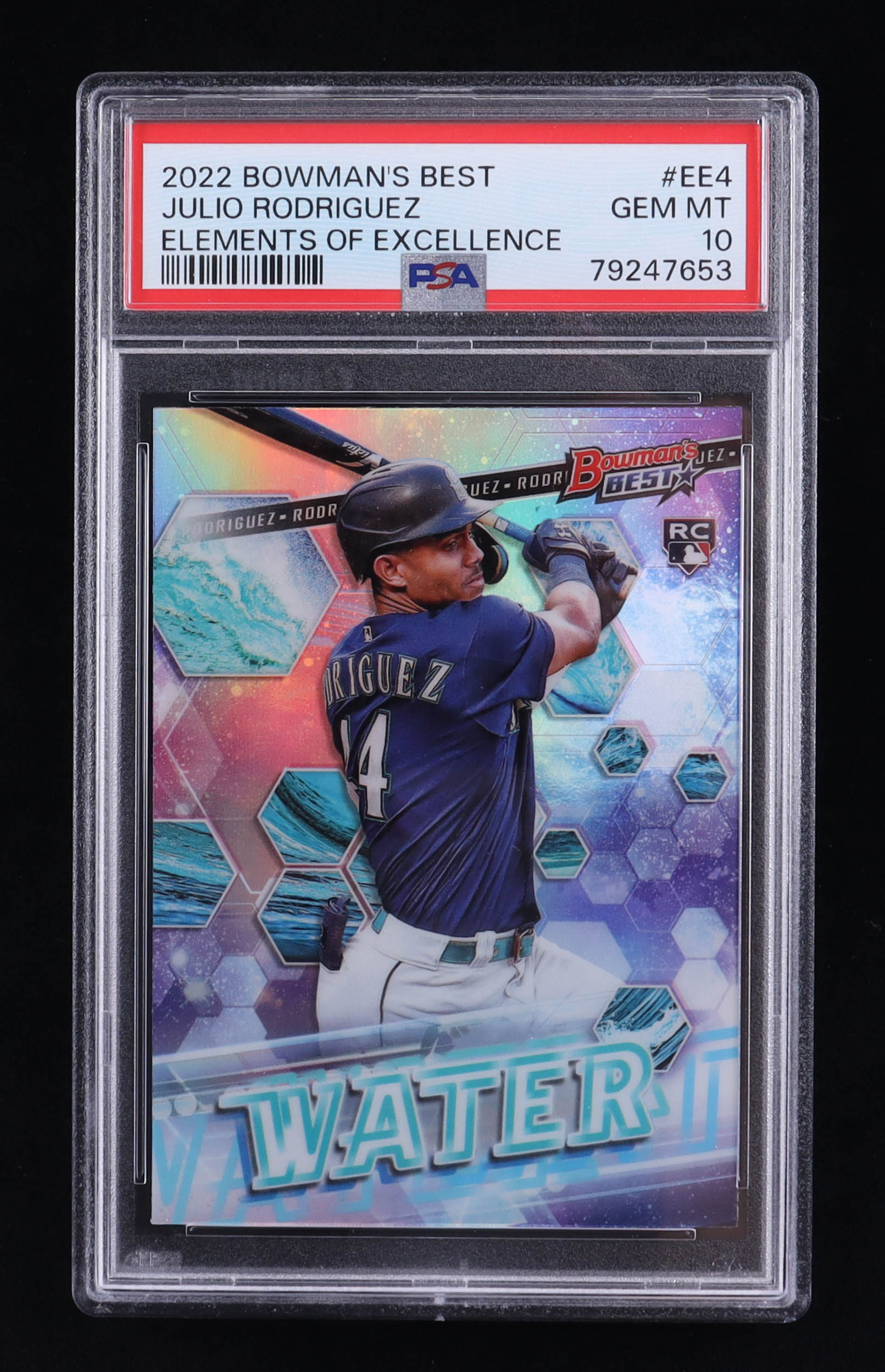 Julio Rodriguez 2022 Bowman's Best Elements of Excellence #EE4 RC (PSA 10) at PristineAuction.com Julio Rodriguez 2022 Bowman's Best Elements of Excellence #EE4 RC (PSA 10) at PristineAuction.com