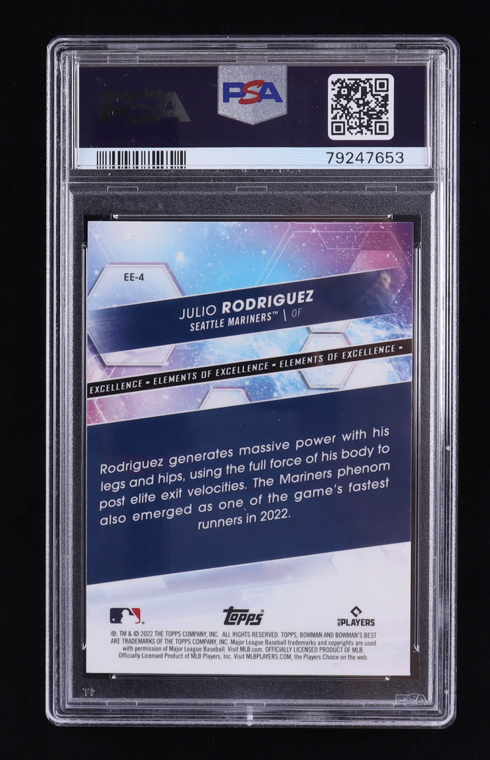 Julio Rodriguez 2022 Bowman's Best Elements of Excellence #EE4 RC (PSA 10) at PristineAuction.com Julio Rodriguez 2022 Bowman's Best Elements of Excellence #EE4 RC (PSA 10) at PristineAuction.com