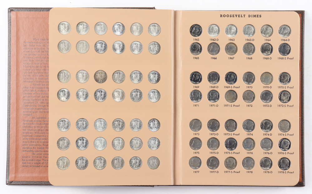 1946-2018 Complete Roosevelt Dimes Coin Collection Of (232) Dime Coins With Display Folder at PristineAuction.com 1946-2018 Complete Roosevelt Dimes Coin Collection Of (232) Dime Coins With Display Folder at PristineAuction.com