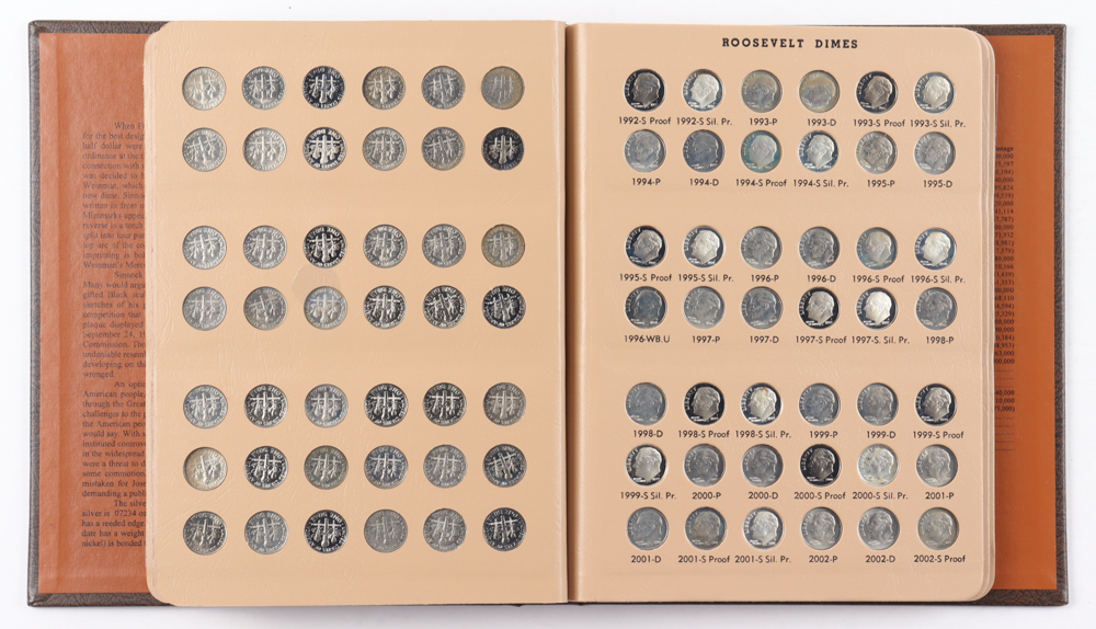 1946-2018 Complete Roosevelt Dimes Coin Collection Of (232) Dime Coins With Display Folder at PristineAuction.com 1946-2018 Complete Roosevelt Dimes Coin Collection Of (232) Dime Coins With Display Folder at PristineAuction.com