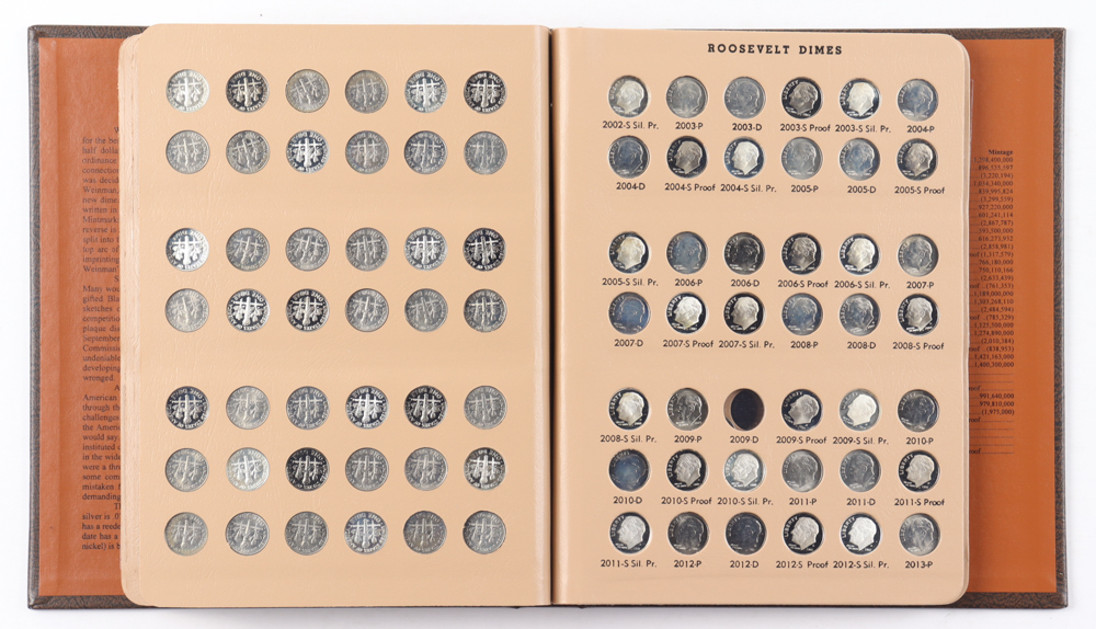 1946-2018 Complete Roosevelt Dimes Coin Collection Of (232) Dime Coins With Display Folder at PristineAuction.com 1946-2018 Complete Roosevelt Dimes Coin Collection Of (232) Dime Coins With Display Folder at PristineAuction.com