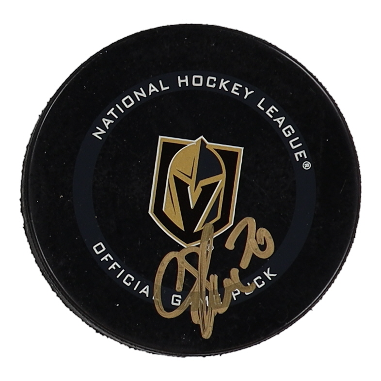 Chandler Stephenson Signed Golden Knights Logo Hockey Puck (PSA) at PristineAuction.com Chandler Stephenson Signed Golden Knights Logo Hockey Puck (PSA) at PristineAuction.com