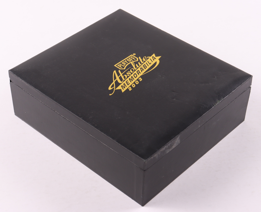 Drew Bledsoe 2003 Absolute Memorabilia Playoff Dual Game-Worn Jersey Swatch Plaque #10/25 at PristineAuction.com Drew Bledsoe 2003 Absolute Memorabilia Playoff Dual Game-Worn Jersey Swatch Plaque #10/25 at PristineAuction.com