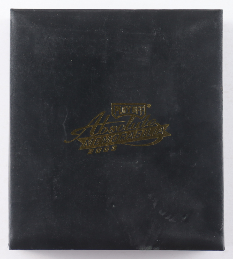 Drew Bledsoe 2003 Absolute Memorabilia Playoff Dual Game-Worn Jersey Swatch Plaque #10/25 at PristineAuction.com Drew Bledsoe 2003 Absolute Memorabilia Playoff Dual Game-Worn Jersey Swatch Plaque #10/25 at PristineAuction.com