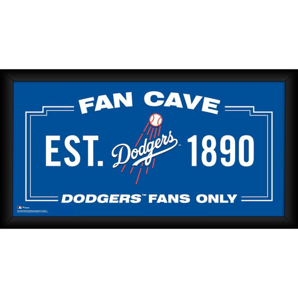 Dodgers custom framed fan cave photo pristine auction