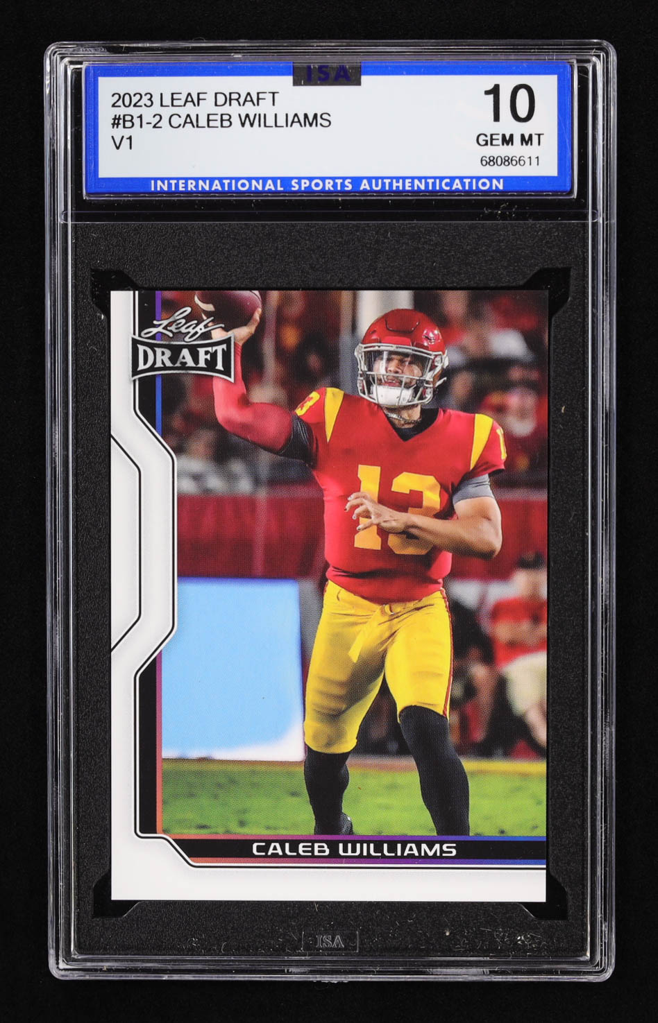 Caleb Williams 2023 Leaf Draft Base Version 1 #B12 RC (ISA 10) at PristineAuction.com Caleb Williams 2023 Leaf Draft Base Version 1 #B12 RC (ISA 10) at PristineAuction.com