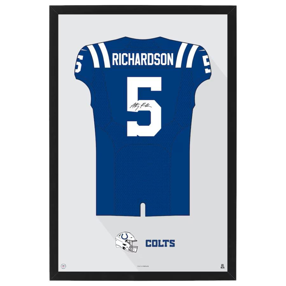 Anthony Richardson Colts Custom Framed Jersey Art Print at PristineAuction.com Anthony Richardson Colts Custom Framed Jersey Art Print at PristineAuction.com