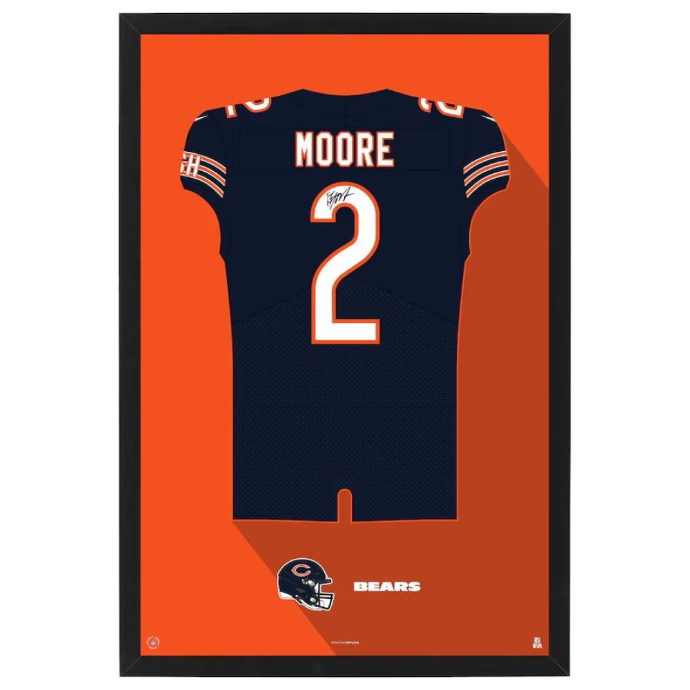D. J. Moore Bears Custom Framed Jersey Art Print at PristineAuction.com D. J. Moore Bears Custom Framed Jersey Art Print at PristineAuction.com