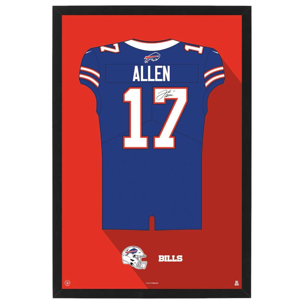 Josh Allen Bills Custom Framed Jersey Art Print at PristineAuction.com Josh Allen Bills Custom Framed Jersey Art Print at PristineAuction.com