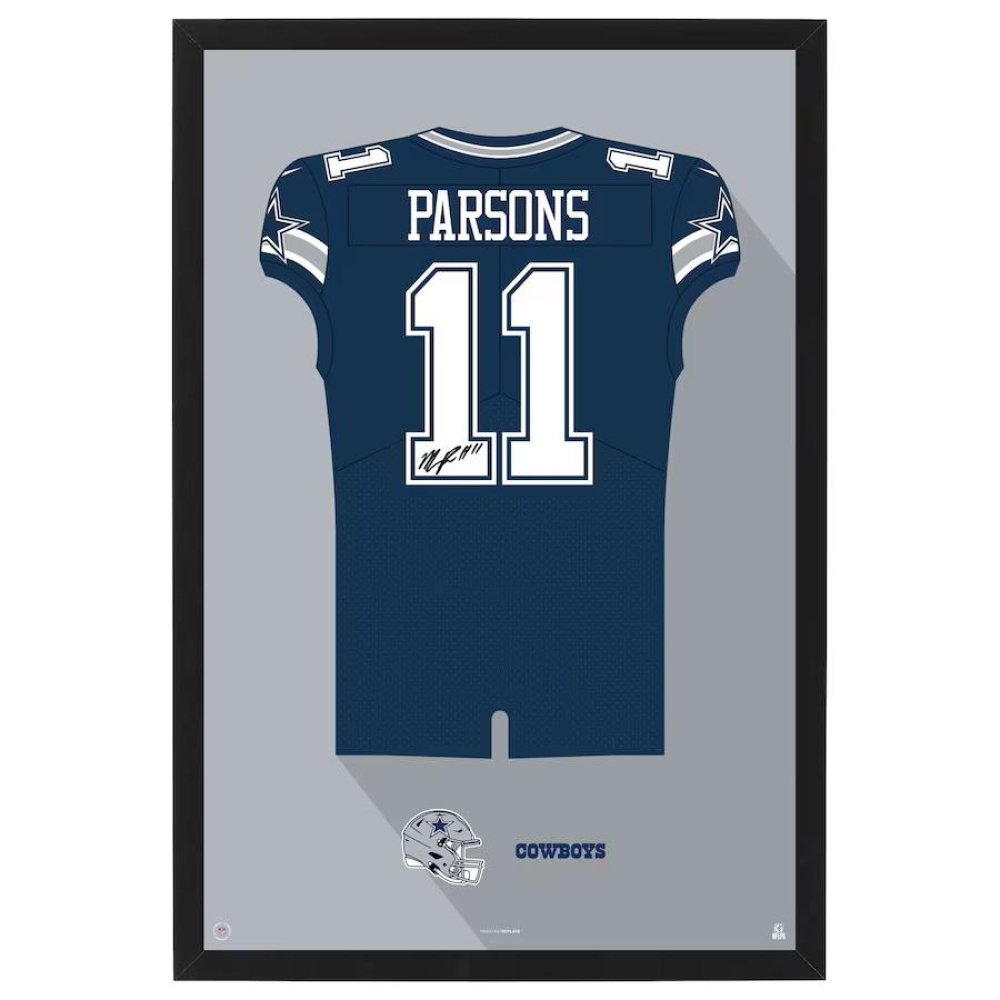 Micah Parsons Cowboys Custom Framed Jersey Art Print at PristineAuction.com Micah Parsons Cowboys Custom Framed Jersey Art Print at PristineAuction.com