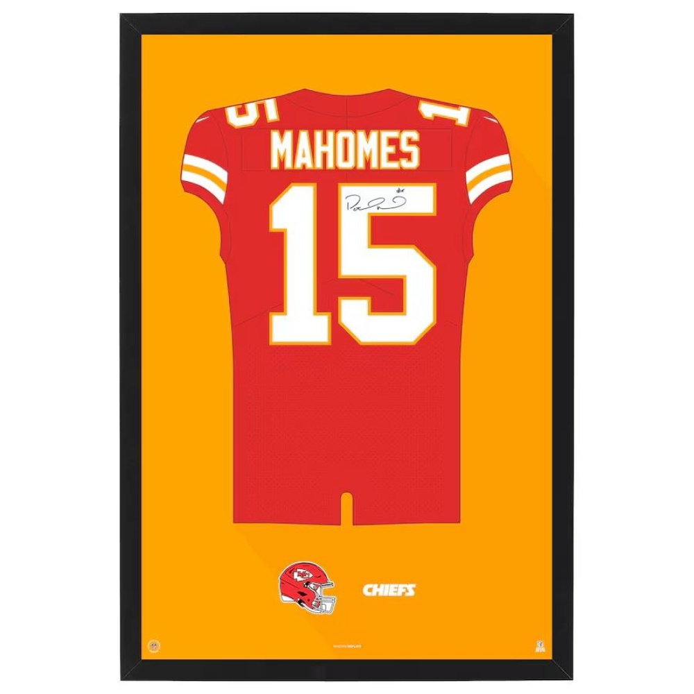 Patrick Mahomes II Chiefs Custom Framed Jersey Art Print Display at PristineAuction.com Patrick Mahomes II Chiefs Custom Framed Jersey Art Print Display at PristineAuction.com