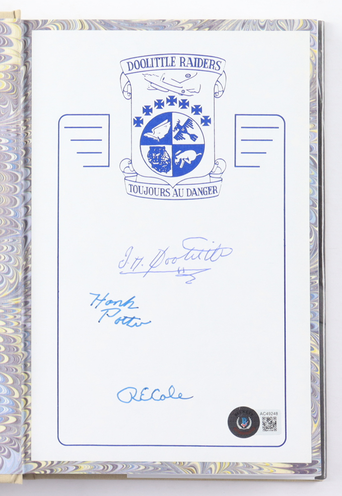 Doolittle Raiders Jimmy Doolittle Multi Signed "I Could Never Be So Lucky Again" Hardcover Book & Crew Members (Beckett) at PristineAuction.com Doolittle Raiders Jimmy Doolittle Multi Signed "I Could Never Be So Lucky Again" Hardcover Book & Crew Members (Beckett) at PristineAuction.com