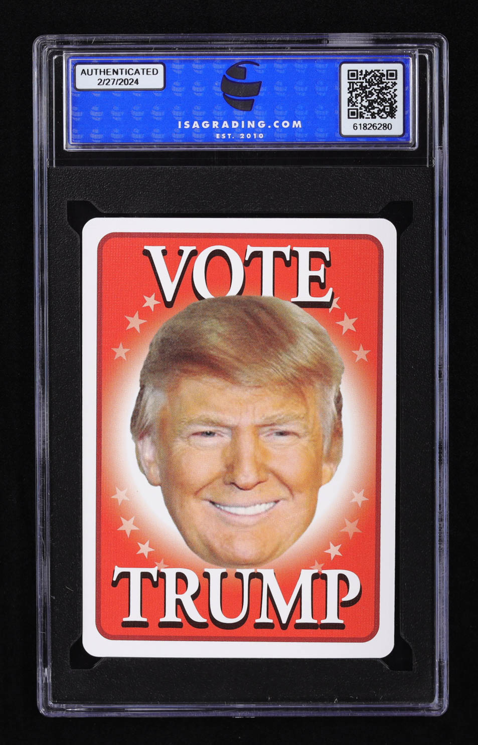 Donald Trump 2023 Hero Decks Presidential Edition Playing Card (ISA 10) at PristineAuction.com Donald Trump 2023 Hero Decks Presidential Edition Playing Card (ISA 10) at PristineAuction.com