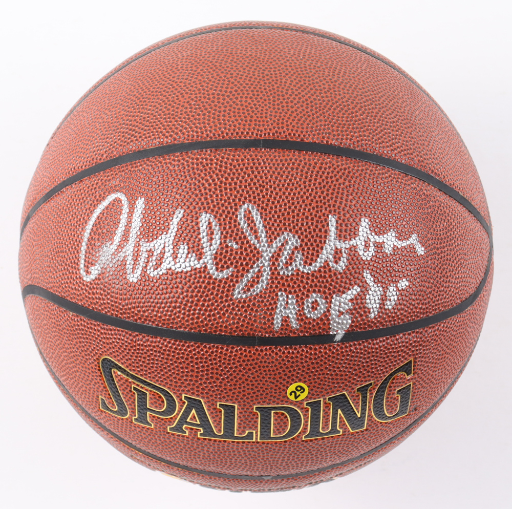 Kareem Abdul-Jabbar Signed NBA Basketball Inscribed "HOF 95" (Beckett) at PristineAuction.com Kareem Abdul-Jabbar Signed NBA Basketball Inscribed "HOF 95" (Beckett) at PristineAuction.com