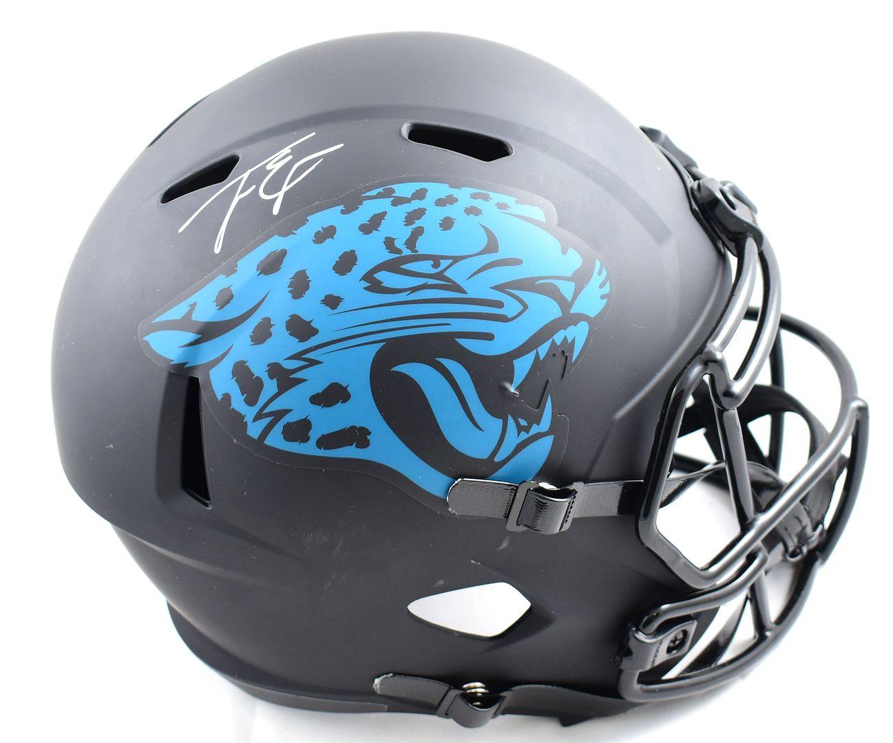 Travis Etienne Jr. Signed Jaguars Full-Size Eclipse Alternate Speed Helmet (JSA) at PristineAuction.com Travis Etienne Jr. Signed Jaguars Full-Size Eclipse Alternate Speed Helmet (JSA) at PristineAuction.com