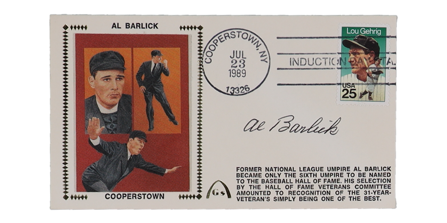 Al Barlick Signed 1989 FDC Envelope (Beckett) at PristineAuction.com Al Barlick Signed 1989 FDC Envelope (Beckett) at PristineAuction.com