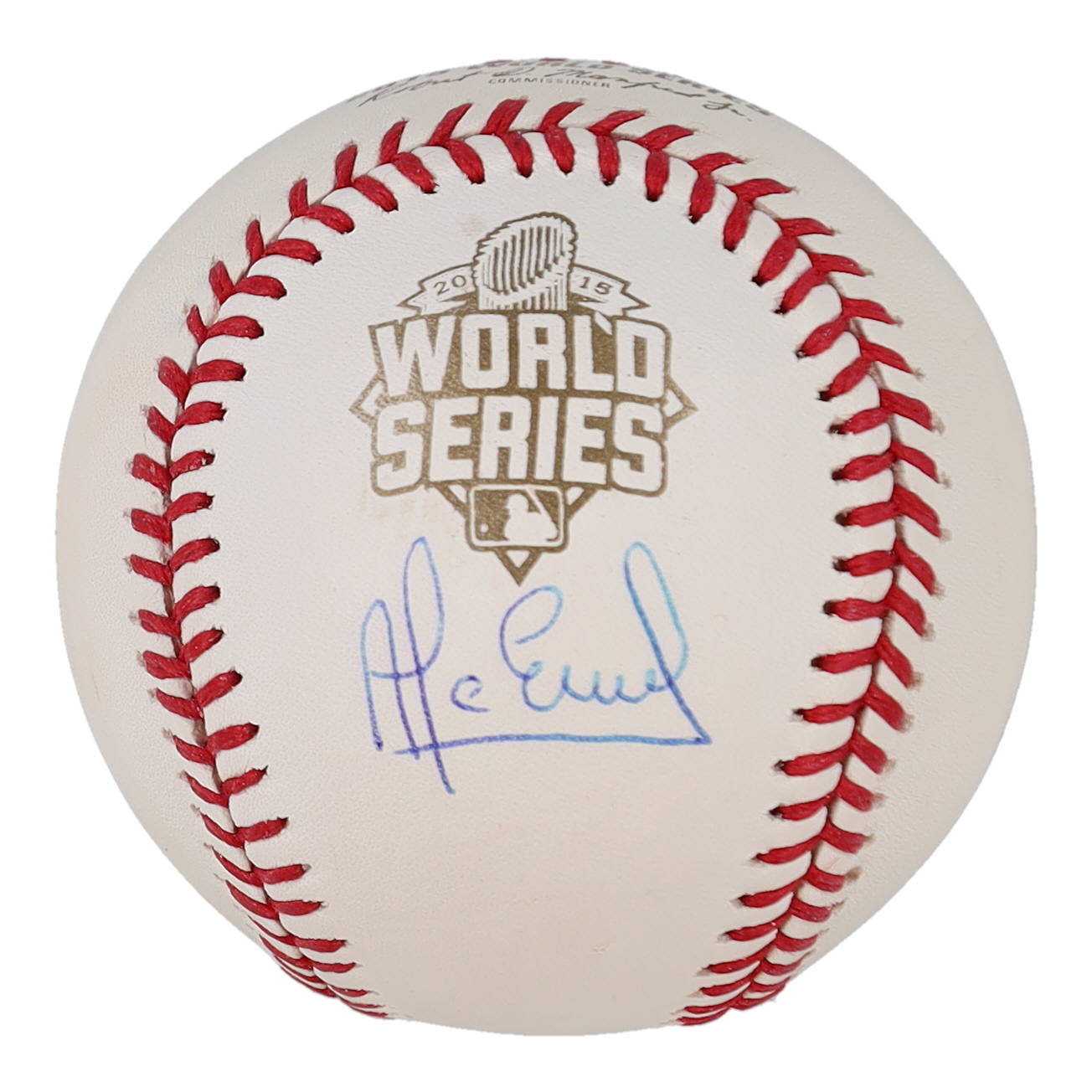 Alcides Escobar Signed 2015 World Series Baseball (Schwartz) at PristineAuction.com Alcides Escobar Signed 2015 World Series Baseball (Schwartz) at PristineAuction.com
