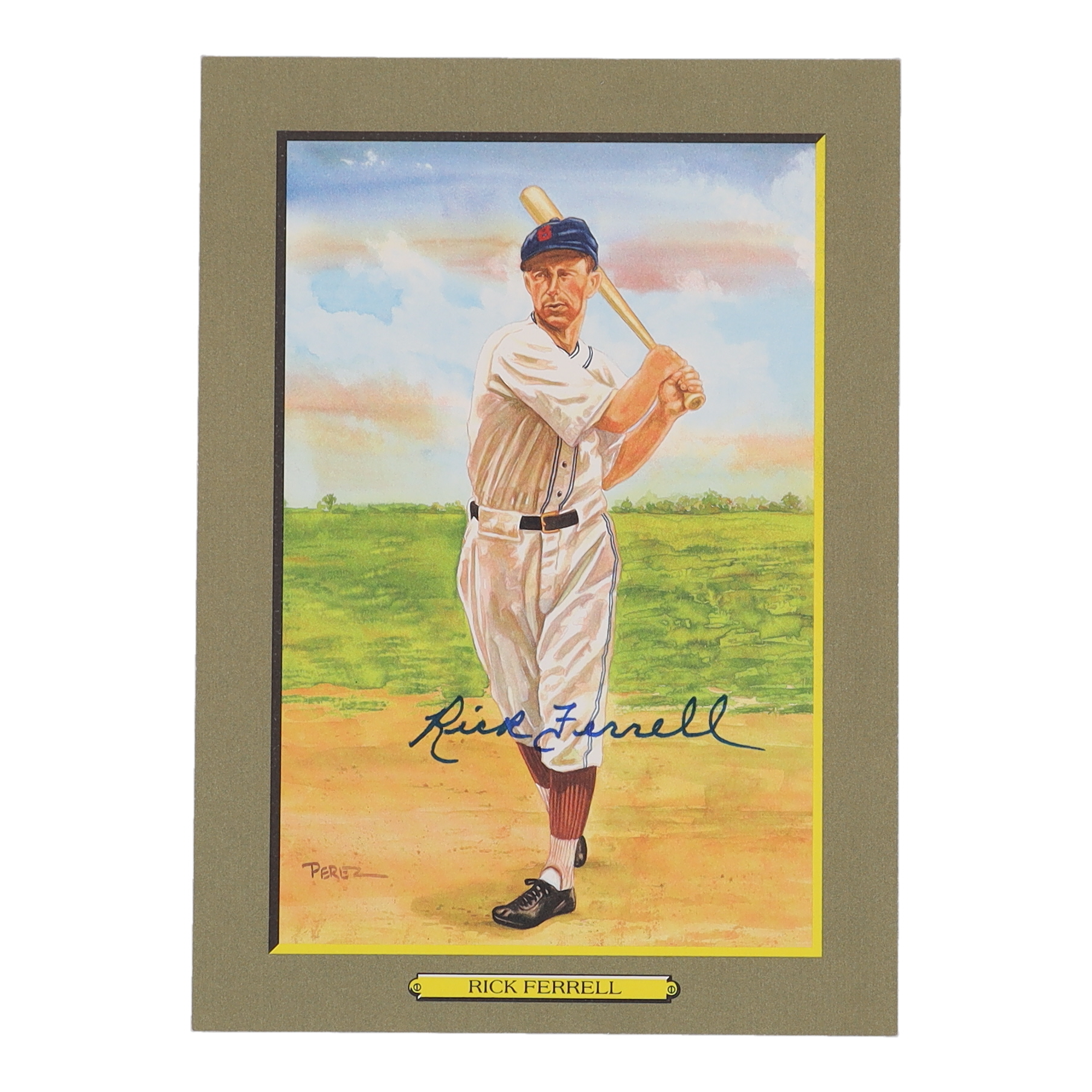 Rick Ferrell Signed LE 1990 Perez-Steele Great Moments #70 (Beckett) at PristineAuction.com Rick Ferrell Signed LE 1990 Perez-Steele Great Moments #70 (Beckett) at PristineAuction.com