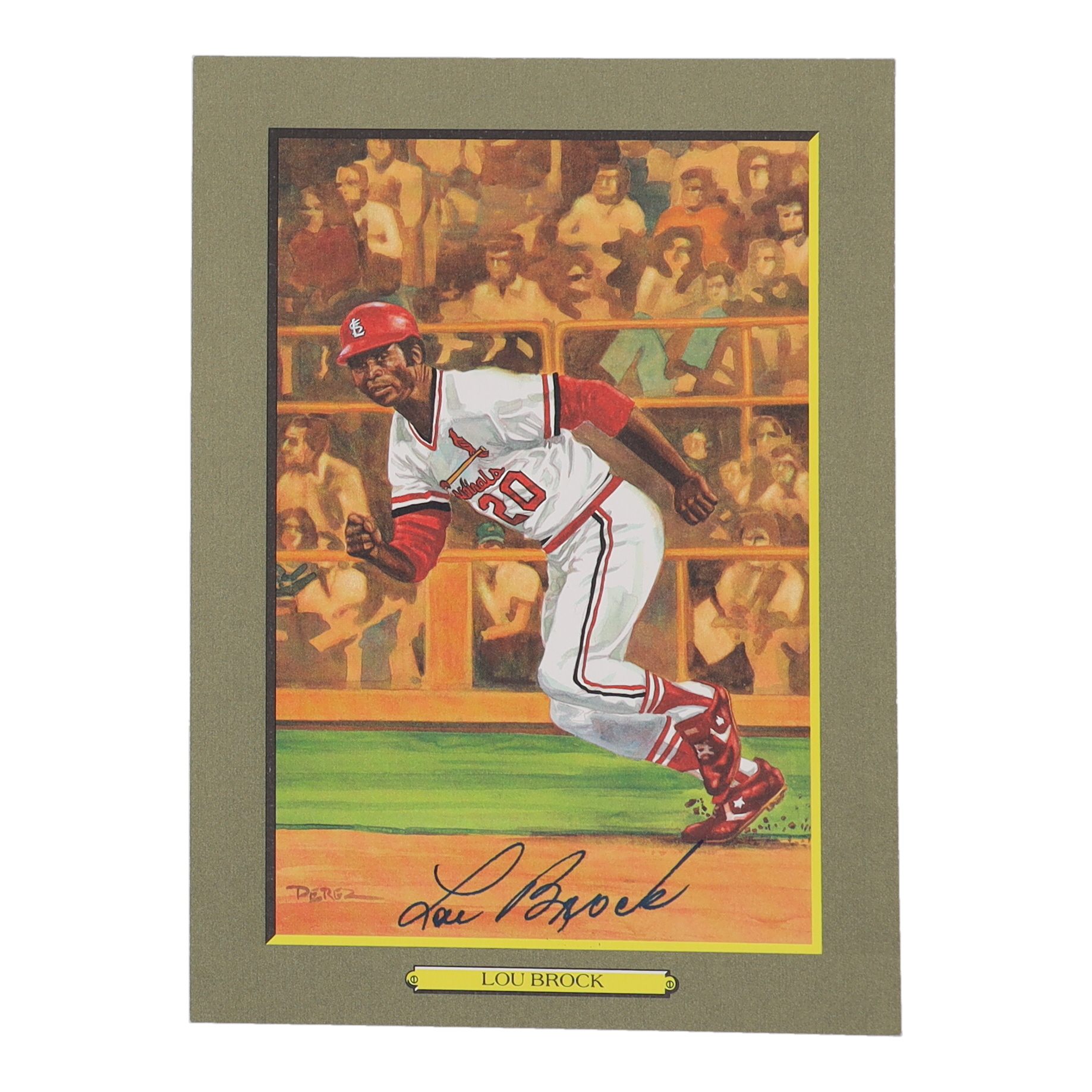 Lou Brock Signed LE 1990 Perez-Steele Great Moments #66 (Beckett) at PristineAuction.com Lou Brock Signed LE 1990 Perez-Steele Great Moments #66 (Beckett) at PristineAuction.com