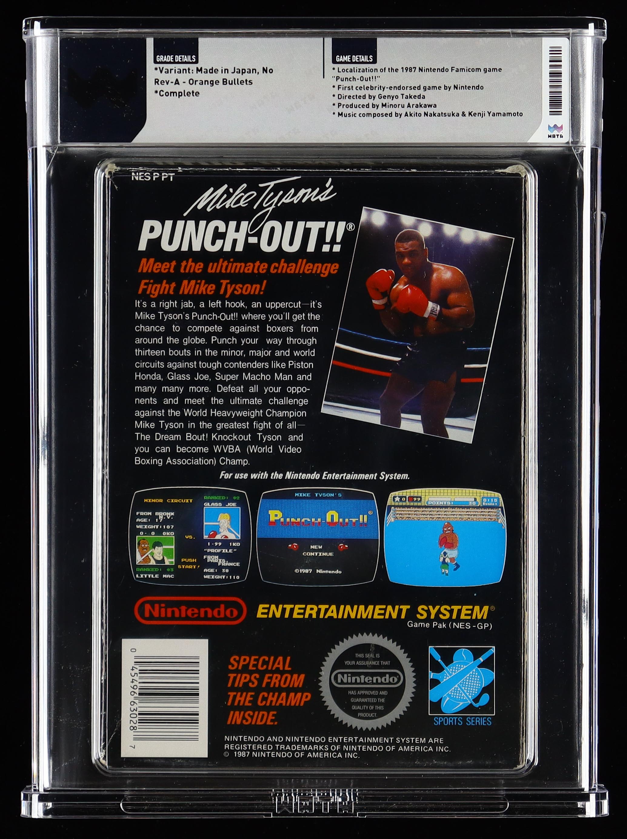 Mike Tyson Signed LE 1987 "Mike Tyson's Punch-Out!!" NES Video Game (WATA) at PristineAuction.com Mike Tyson Signed LE 1987 "Mike Tyson's Punch-Out!!" NES Video Game (WATA) at PristineAuction.com