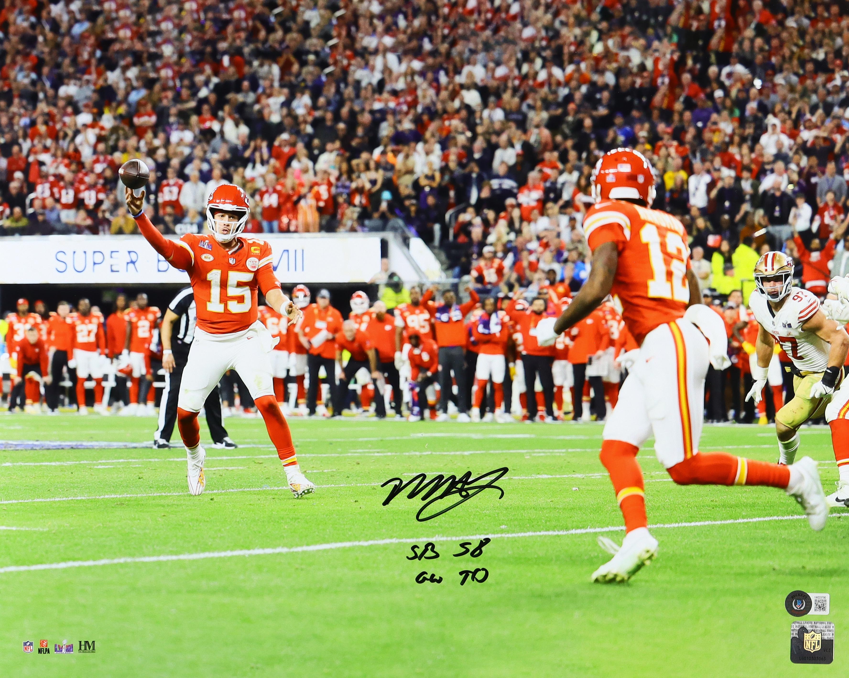 Mecole Hardman Jr. Signed Chiefs 16x20 Photo Inscribed "SB 58 GW TD" (Beckett) at PristineAuction.com Mecole Hardman Jr. Signed Chiefs 16x20 Photo Inscribed "SB 58 GW TD" (Beckett) at PristineAuction.com