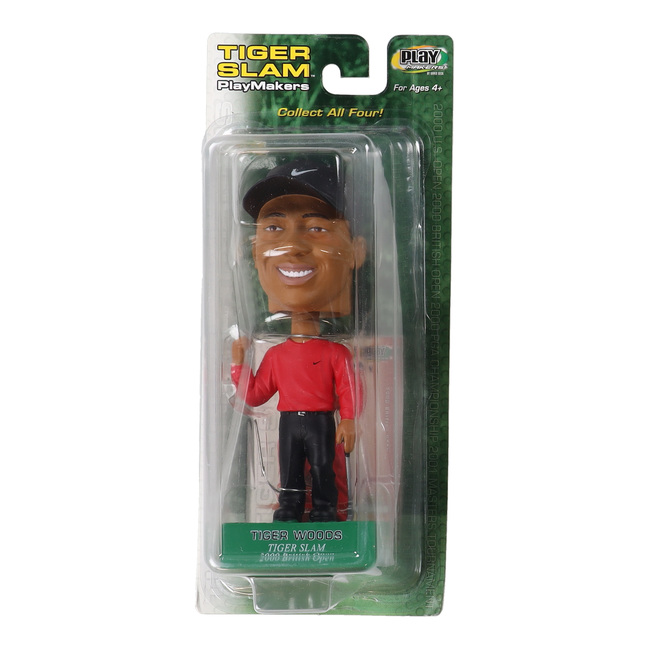 2002 Upper Deck Tiger Woods Bobble Head With Factory Sealed Special Edition Upper Deck Card at PristineAuction.com 2002 Upper Deck Tiger Woods Bobble Head With Factory Sealed Special Edition Upper Deck Card at PristineAuction.com