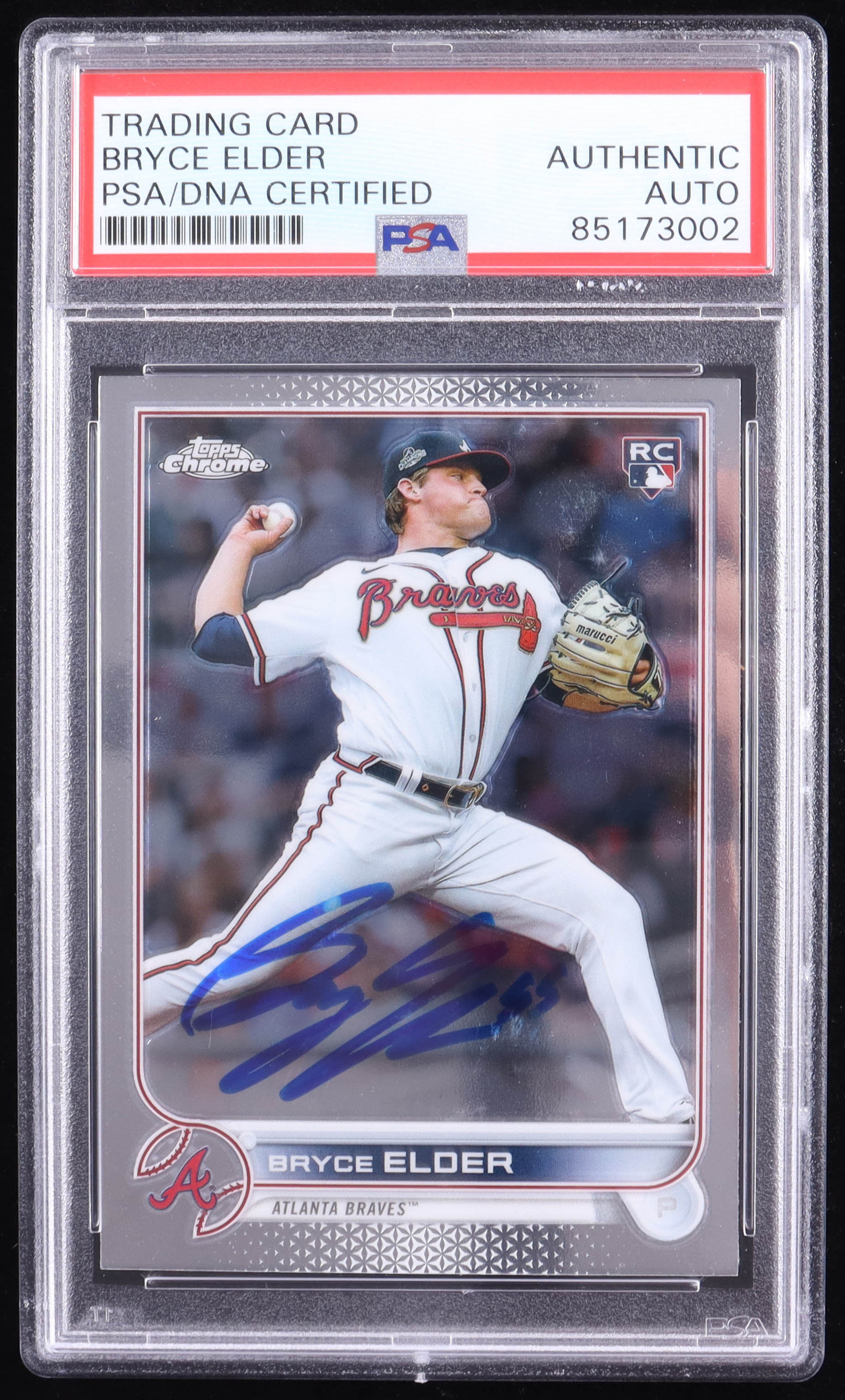Bryce Elder Signed 2022 Topps Chrome Update #USC37 RC (PSA) at PristineAuction.com Bryce Elder Signed 2022 Topps Chrome Update #USC37 RC (PSA) at PristineAuction.com