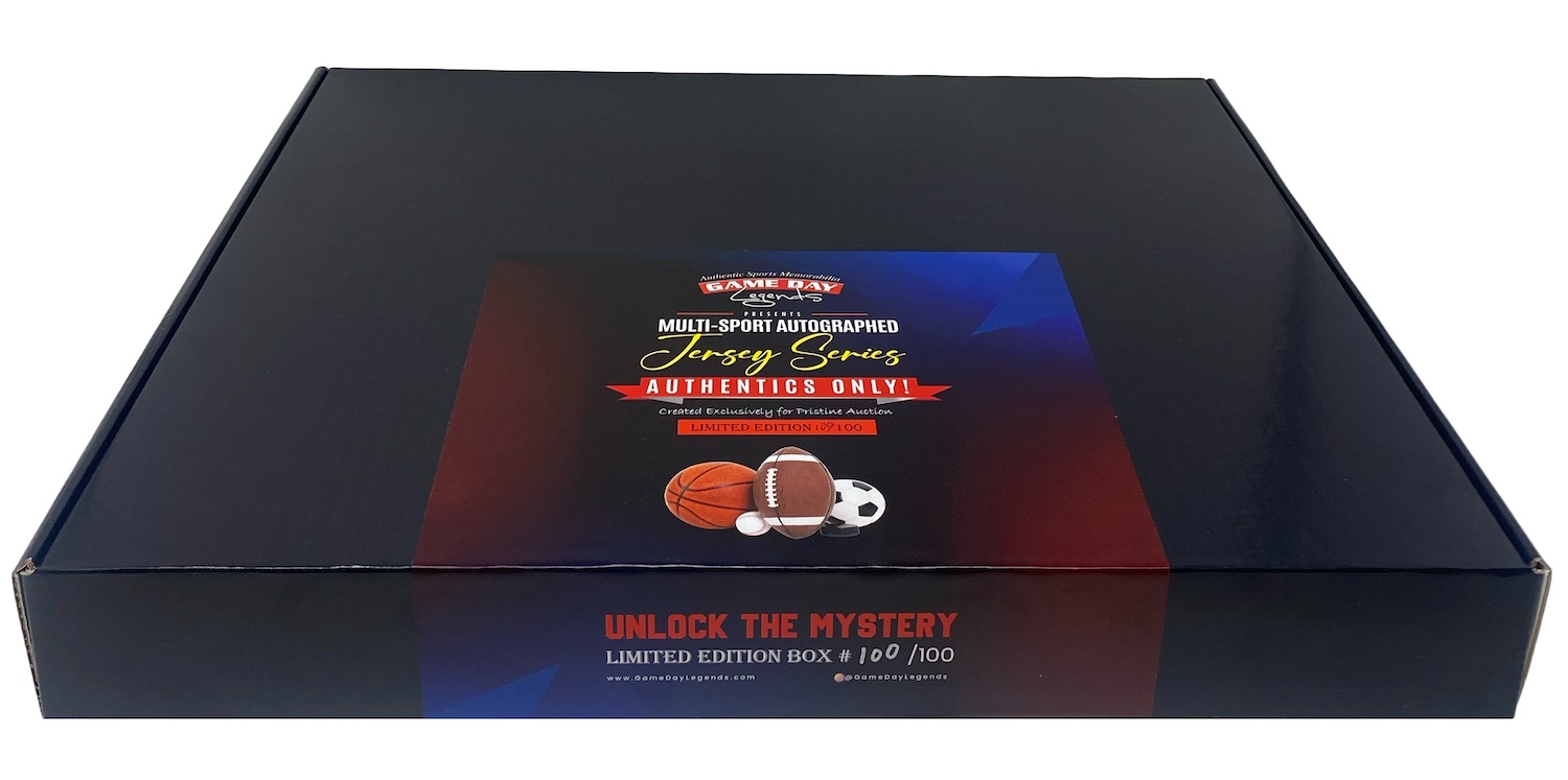 Game Day Legends - Pristine Multi-Sport Mystery Box - All Licensed Jersey Edition #98/100 at PristineAuction.com Game Day Legends - Pristine Multi-Sport Mystery Box - All Licensed Jersey Edition #98/100 at PristineAuction.com