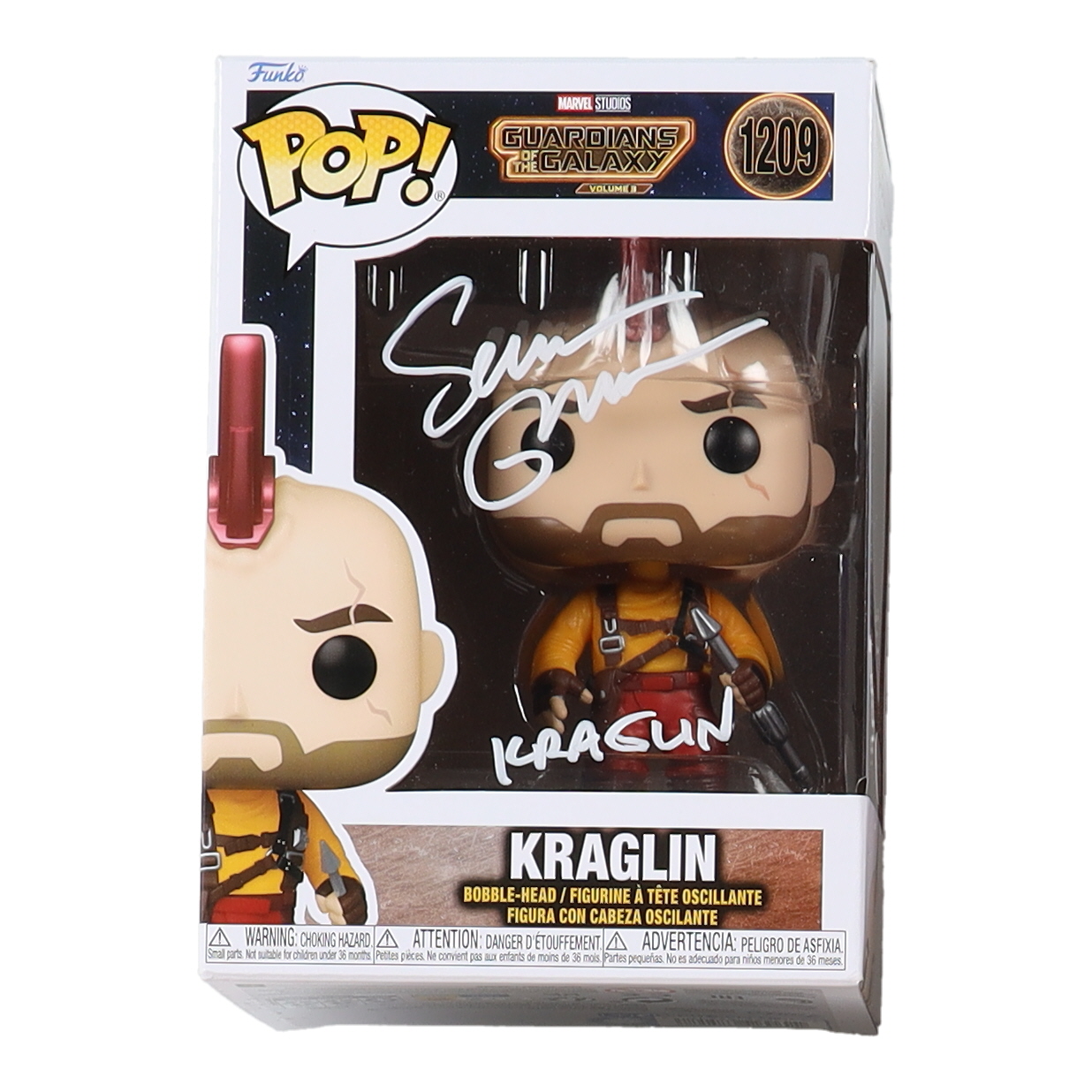 Sean Gunn Signed "Guardians of the Galaxy Vol. 3" #1209 Kraglin Funko Pop! Vinyl Figure Inscribed "Kraglin" (JSA) at PristineAuction.com Sean Gunn Signed "Guardians of the Galaxy Vol. 3" #1209 Kraglin Funko Pop! Vinyl Figure Inscribed "Kraglin" (JSA) at PristineAuction.com