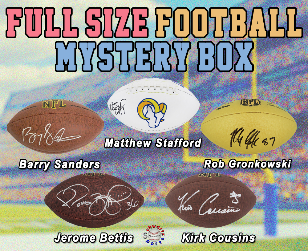 Full Size Football Signed Mystery Box - Series 40 (Limited to 150) – Schwartz Sports at PristineAuction.com Full Size Football Signed Mystery Box - Series 40 (Limited to 150) – Schwartz Sports at PristineAuction.com
