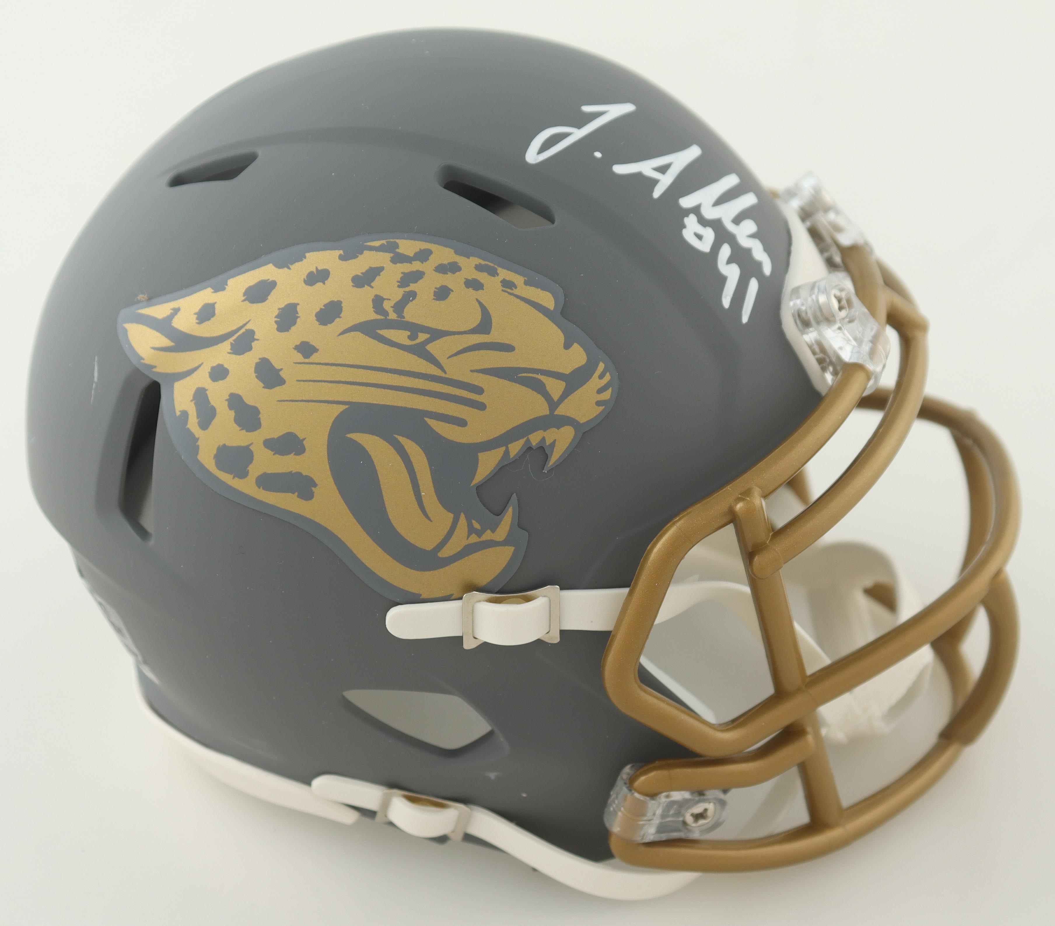 Josh Allen Signed Jaguars Slate Alternate Speed Mini Helmet (JSA) at PristineAuction.com Josh Allen Signed Jaguars Slate Alternate Speed Mini Helmet (JSA) at PristineAuction.com