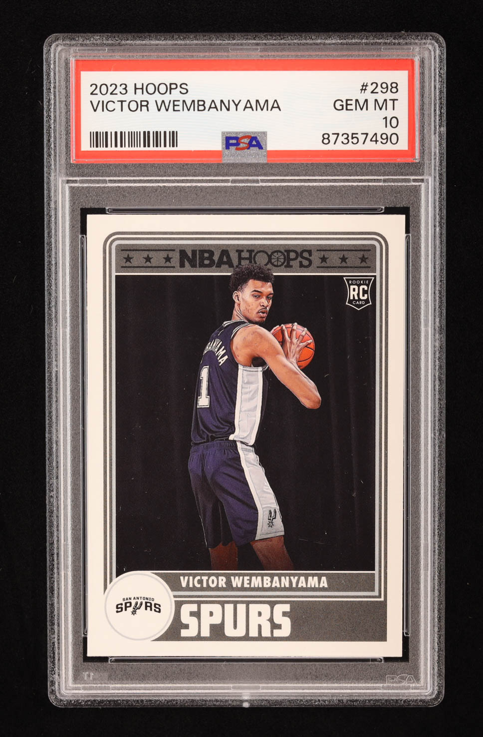 Victor Wembanyama 2023-24 Hoops #298 RC (PSA 10) at PristineAuction.com Victor Wembanyama 2023-24 Hoops #298 RC (PSA 10) at PristineAuction.com