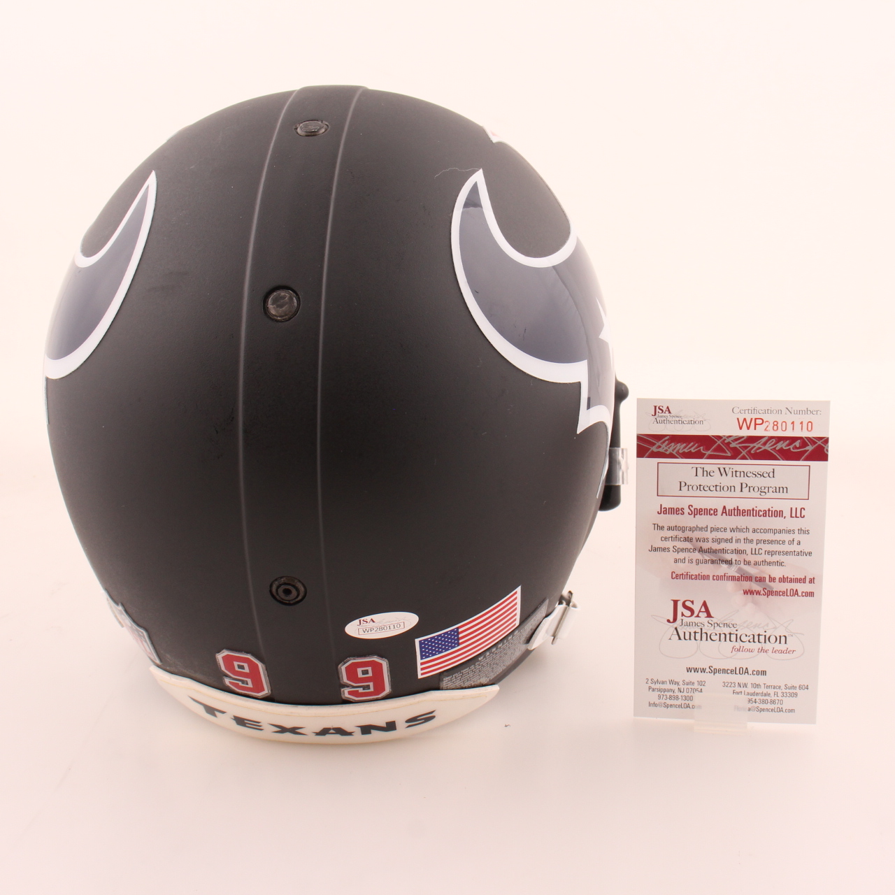 JJ Watt Signed Texans Authentic Full-Size Helmet (JSA) at PristineAuction.com JJ Watt Signed Texans Authentic Full-Size Helmet (JSA) at PristineAuction.com
