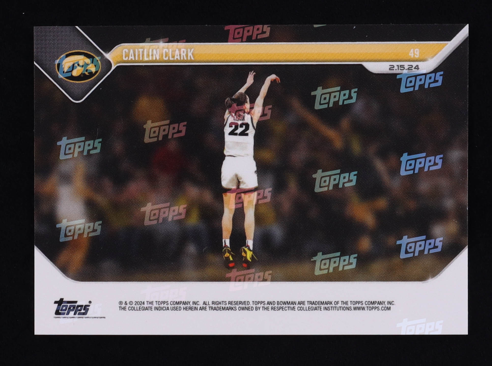 Caitlin Clark 2023-24 Bowman University Now #49 RC at PristineAuction.com Caitlin Clark 2023-24 Bowman University Now #49 RC at PristineAuction.com