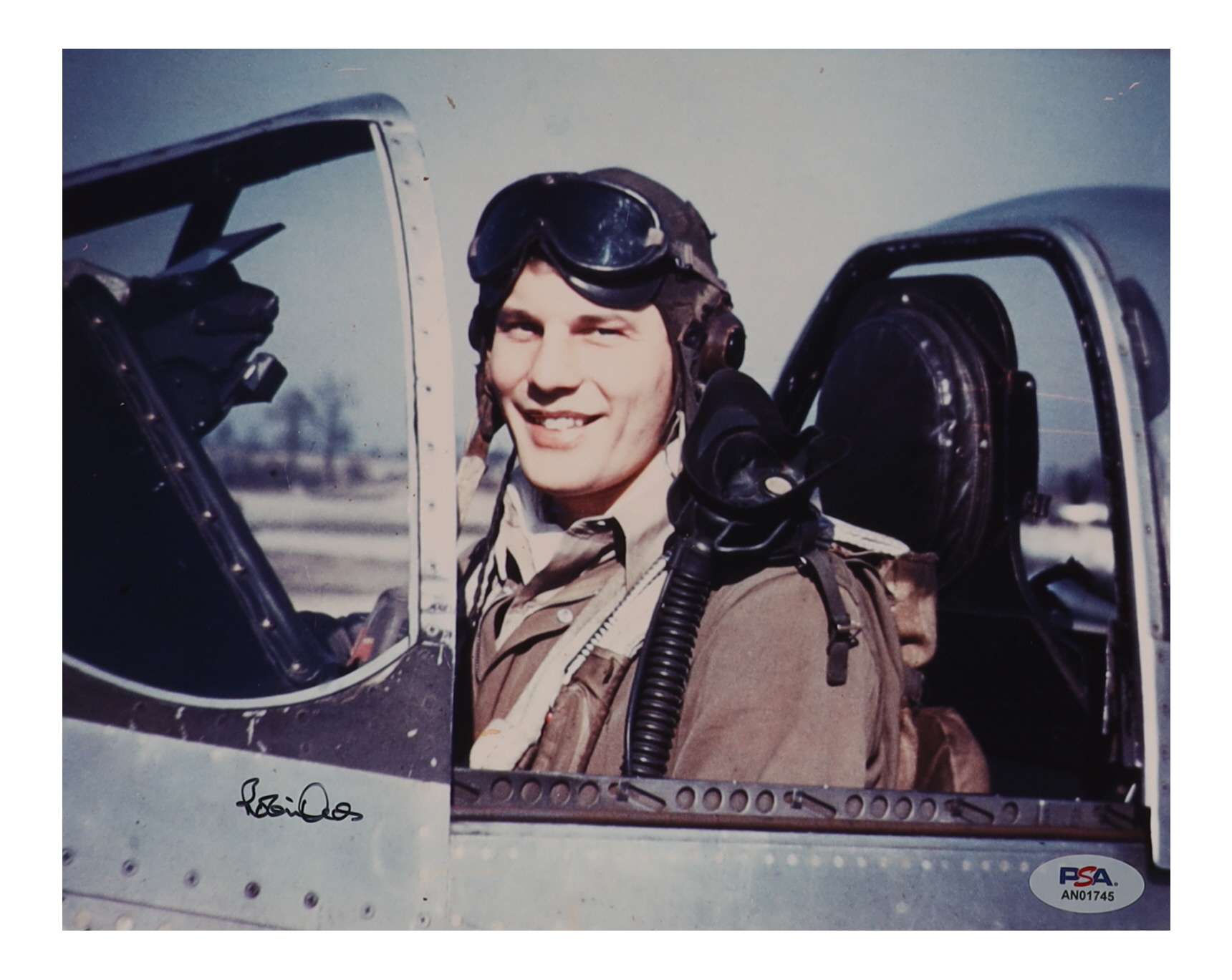 Robin Olds Signed 8x10 Photo WWII 479th FG Ace 17 Victories (PSA) at PristineAuction.com Robin Olds Signed 8x10 Photo WWII 479th FG Ace 17 Victories (PSA) at PristineAuction.com