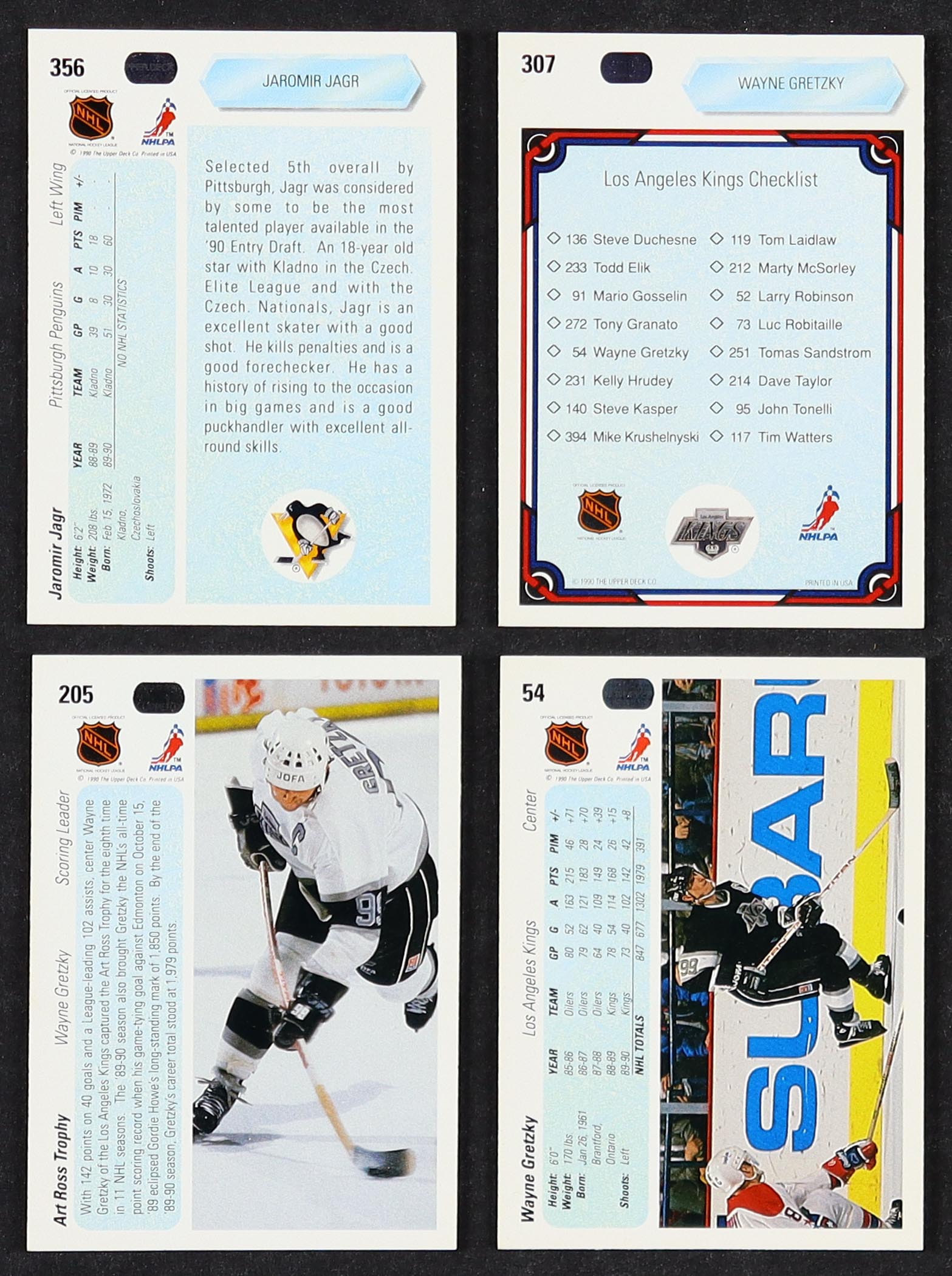 1990-91 Upper Deck Hockey Complete Low Series Set of (400) Cards With Wayne Gretzky #205, Jaromir Jagr #356 RC, Wayne Gretzky #307, Wayne Gretzky #54 at PristineAuction.com 1990-91 Upper Deck Hockey Complete Low Series Set of (400) Cards With Wayne Gretzky #205, Jaromir Jagr #356 RC, Wayne Gretzky #307, Wayne Gretzky #54 at PristineAuction.com