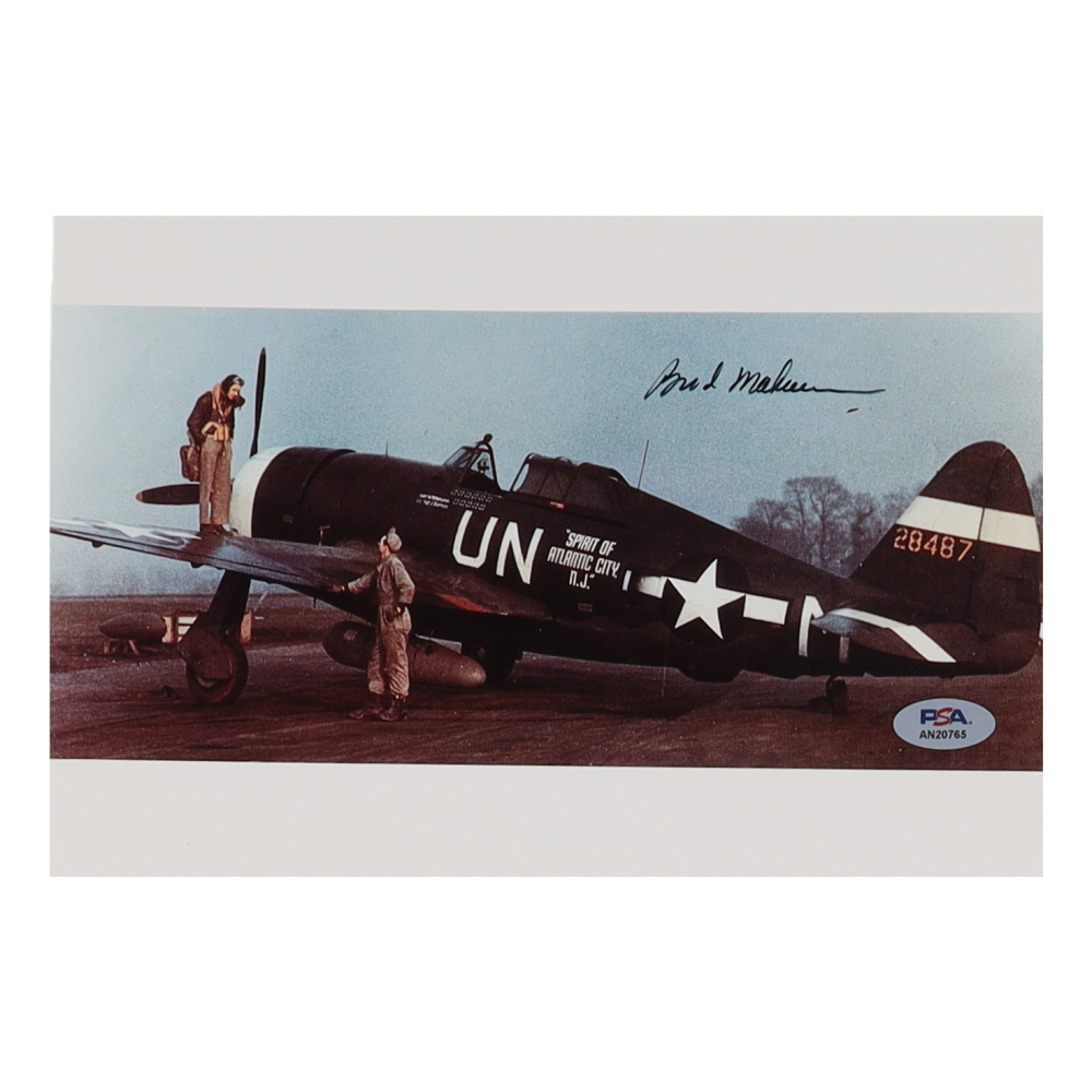 Walker "Bud" Mahurin Signed 8x10 Photo WWII 56th FG Ace 24.25 Victories ...