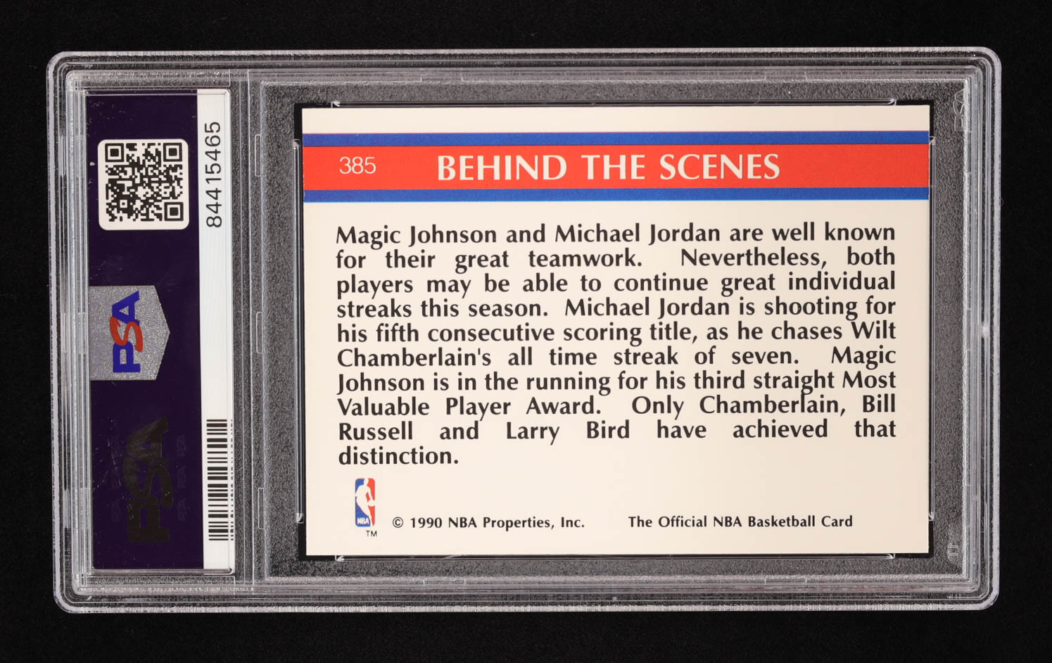 Magic Johnson / Michael Jordan 1990-91 Hoops #385 Super Streaks / Stay In School (PSA 10) at PristineAuction.com Magic Johnson / Michael Jordan 1990-91 Hoops #385 Super Streaks / Stay In School (PSA 10) at PristineAuction.com
