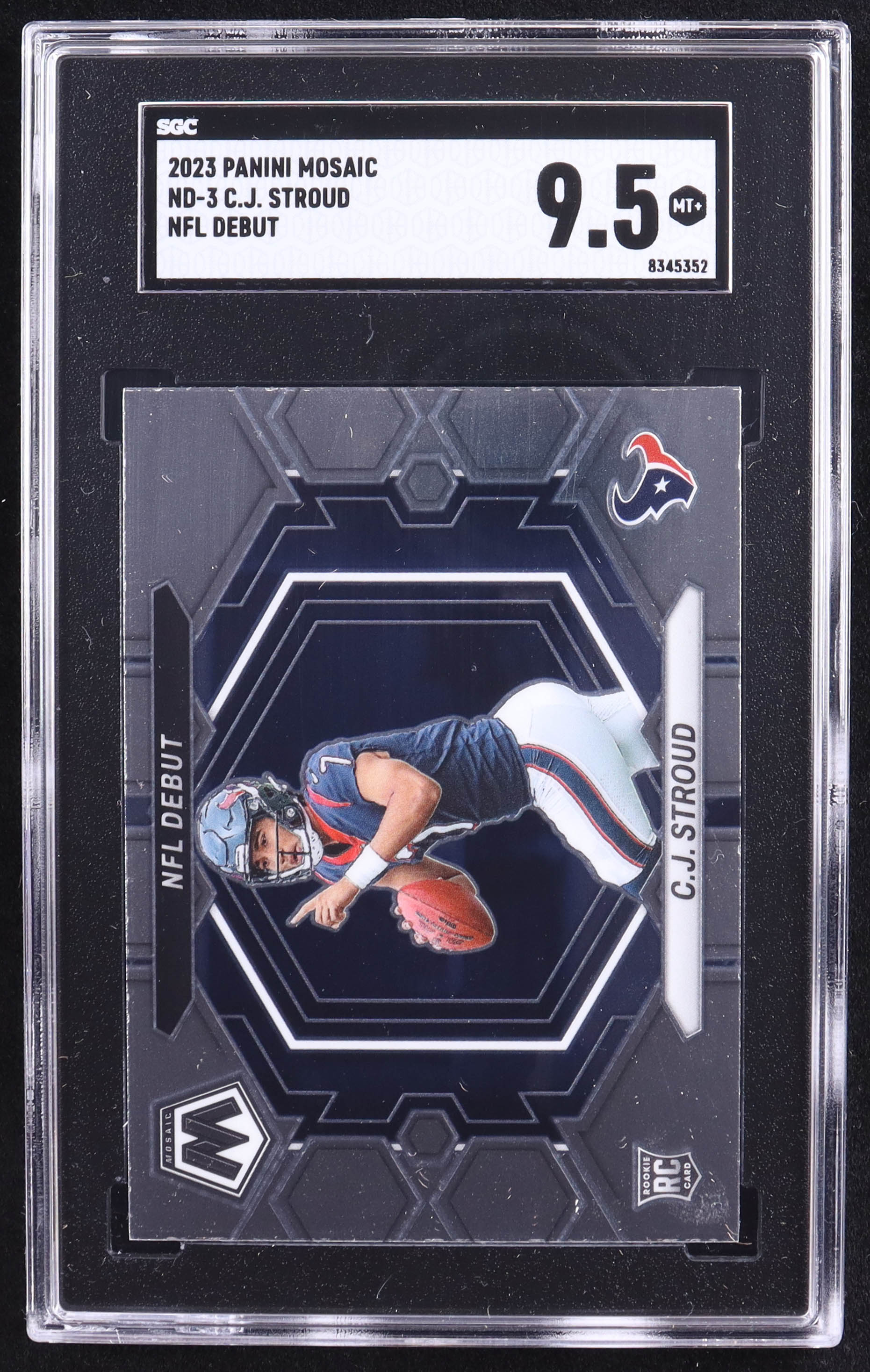 CJ Stroud 2023 Panini Mosaic NFL Debut #3 RC (SGC 9.5) at PristineAuction.com CJ Stroud 2023 Panini Mosaic NFL Debut #3 RC (SGC 9.5) at PristineAuction.com
