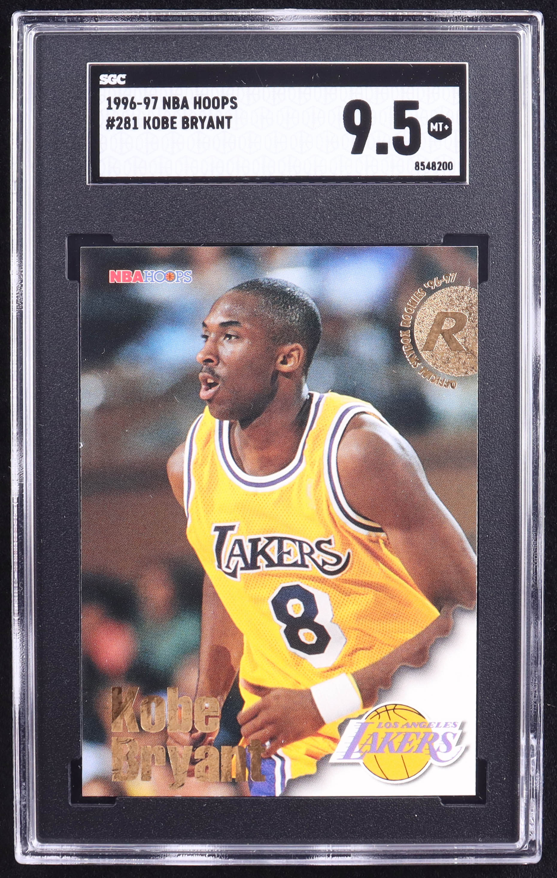 Kobe Bryant 1996-97 Hoops #281 RC (SGC 9.5) at PristineAuction.com Kobe Bryant 1996-97 Hoops #281 RC (SGC 9.5) at PristineAuction.com