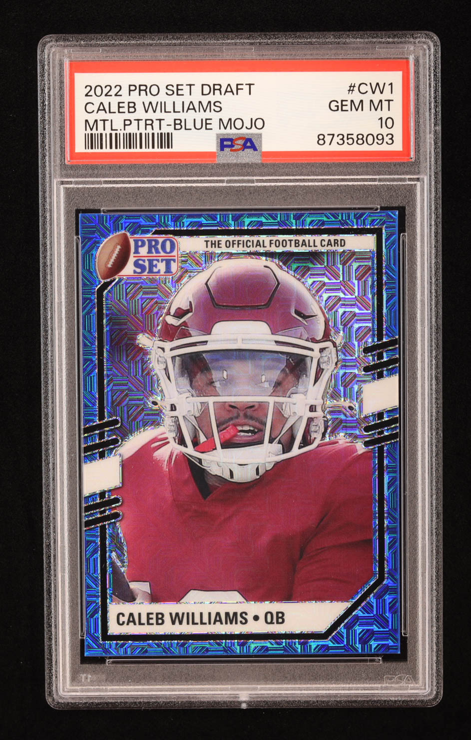 Caleb Williams 2022 Leaf Pro Set Metal Draft Prospects Portraits Mojo Blue #PSPCW1 RC (PSA 10) at PristineAuction.com Caleb Williams 2022 Leaf Pro Set Metal Draft Prospects Portraits Mojo Blue #PSPCW1 RC (PSA 10) at PristineAuction.com