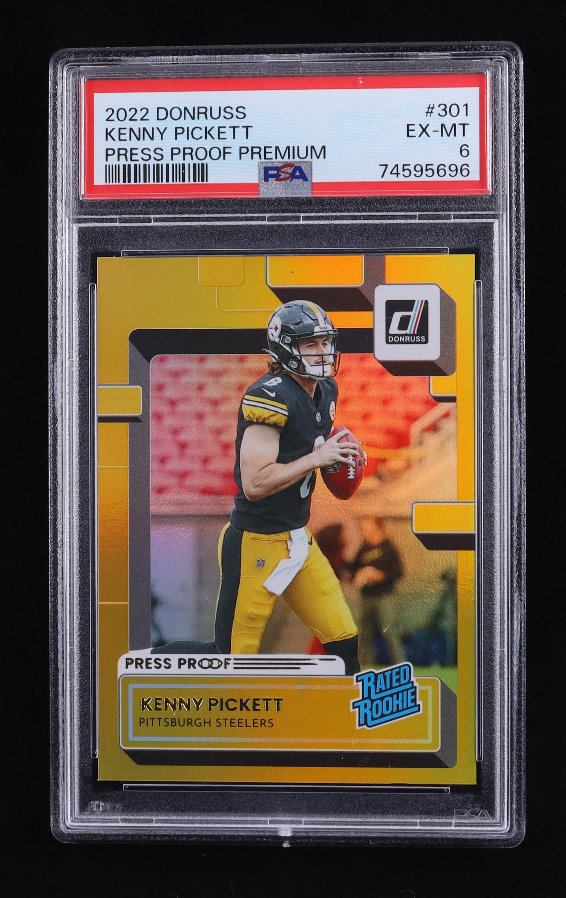 Kenny Pickett 2022 Donruss Press Proof Premium #301 RR RC (PSA 6) at PristineAuction.com Kenny Pickett 2022 Donruss Press Proof Premium #301 RR RC (PSA 6) at PristineAuction.com