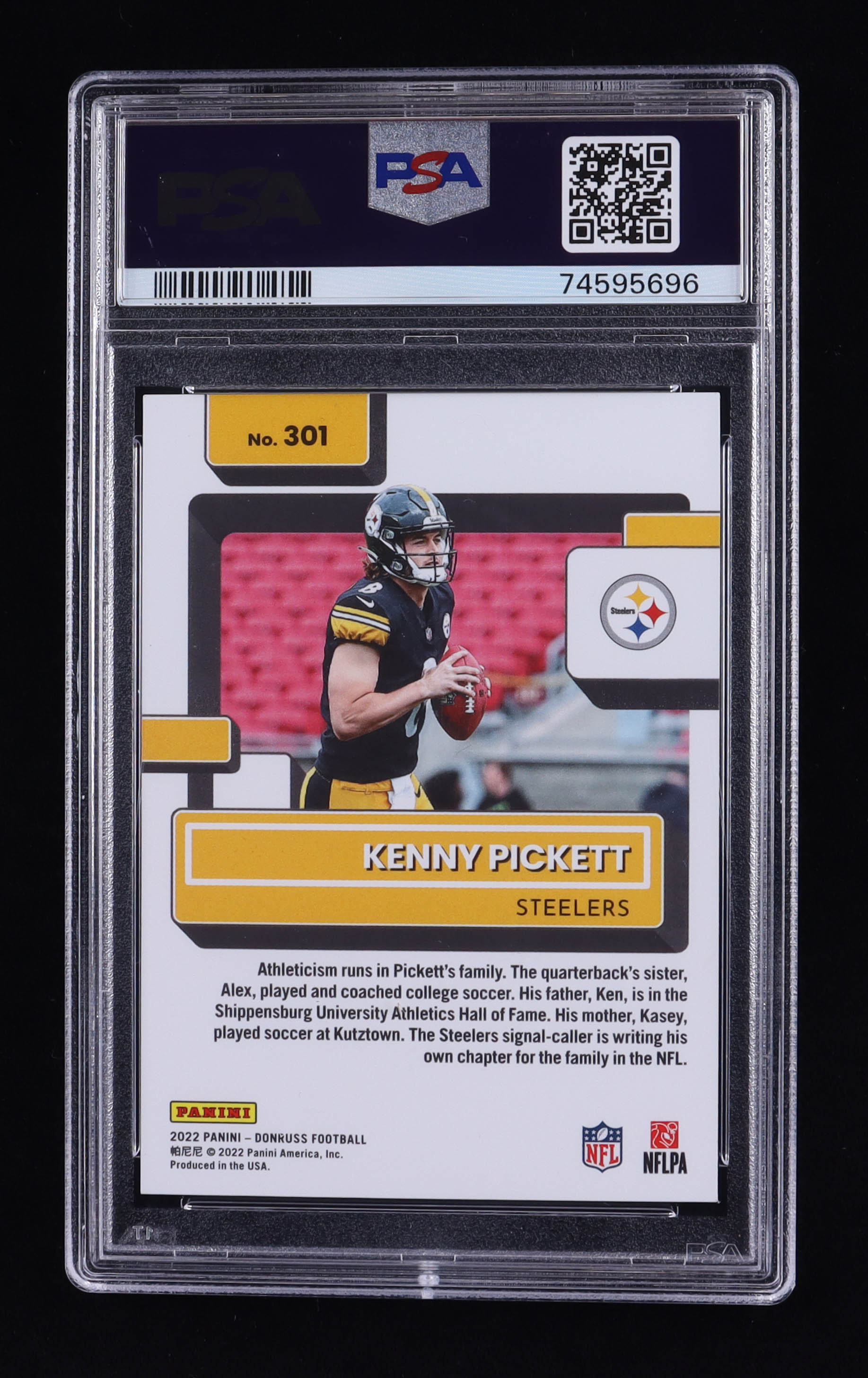 Kenny Pickett 2022 Donruss Press Proof Premium #301 RR RC (PSA 6) at PristineAuction.com Kenny Pickett 2022 Donruss Press Proof Premium #301 RR RC (PSA 6) at PristineAuction.com