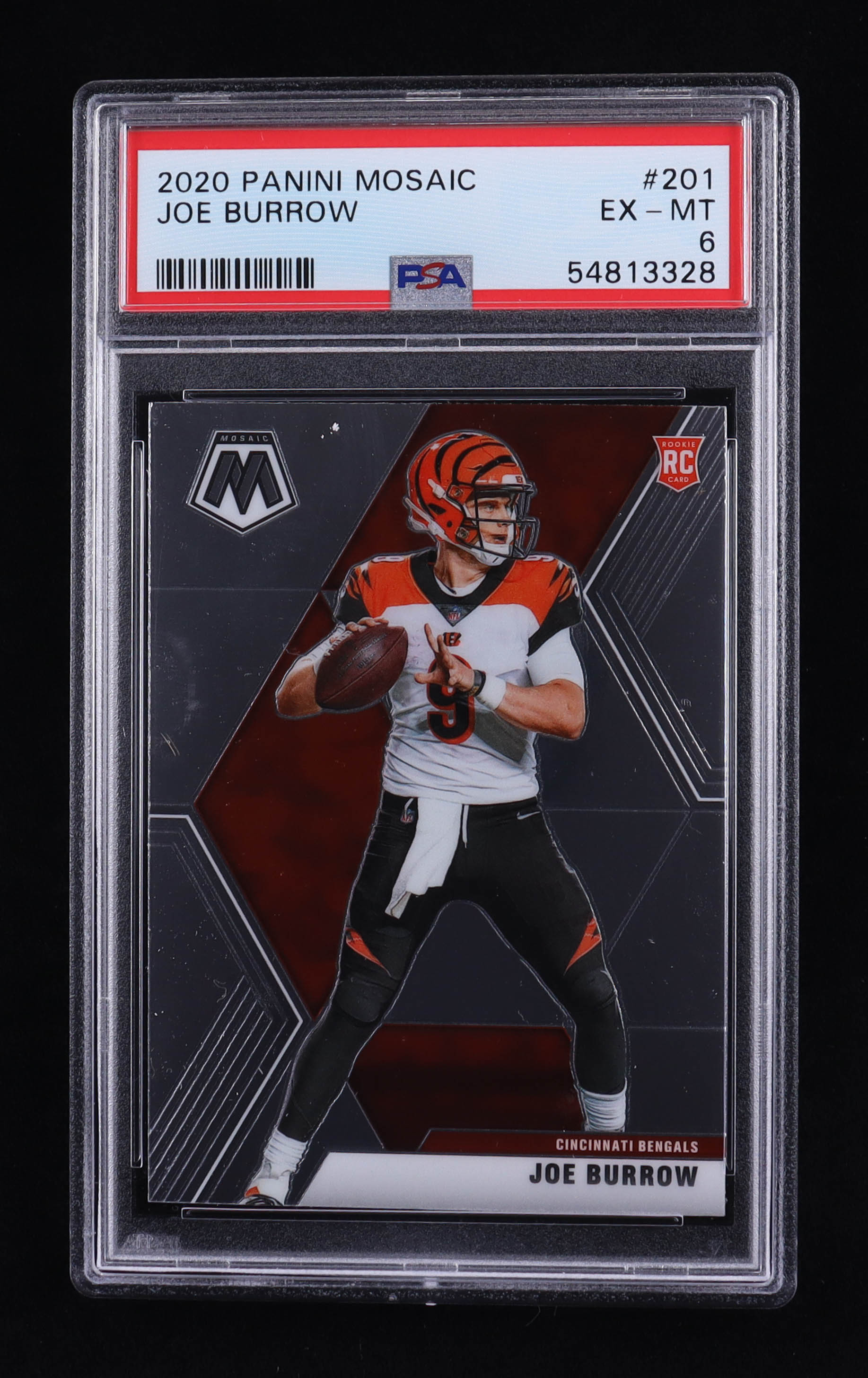 Joe Burrow 2020 Panini Mosaic #201 RC (PSA 6) at PristineAuction.com Joe Burrow 2020 Panini Mosaic #201 RC (PSA 6) at PristineAuction.com