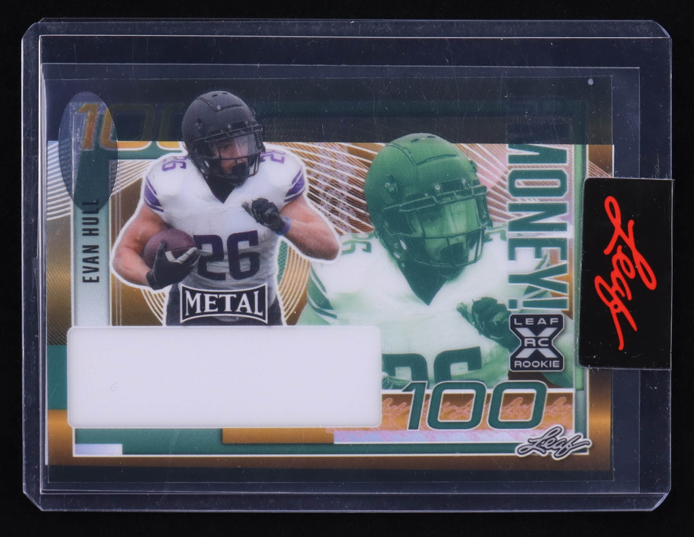 Evan Hull 2023 Leaf Metal So Money Pre-Production Proof Clear Gold RC #1/1 at PristineAuction.com Evan Hull 2023 Leaf Metal So Money Pre-Production Proof Clear Gold RC #1/1 at PristineAuction.com