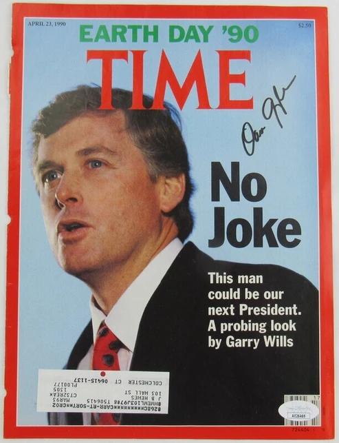 Dan Quayle Signed 1990 "Time" Magazine Cover Page (JSA) at PristineAuction.com Dan Quayle Signed 1990 "Time" Magazine Cover Page (JSA) at PristineAuction.com