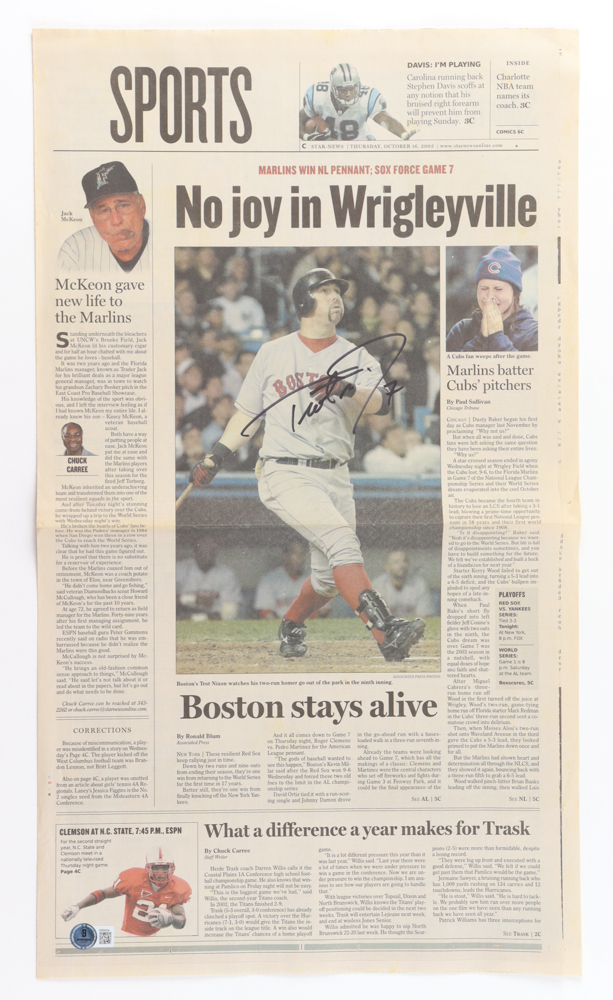 Trot Nixon Signed 2003 Star-News Full Magazine (Beckett) at PristineAuction.com Trot Nixon Signed 2003 Star-News Full Magazine (Beckett) at PristineAuction.com