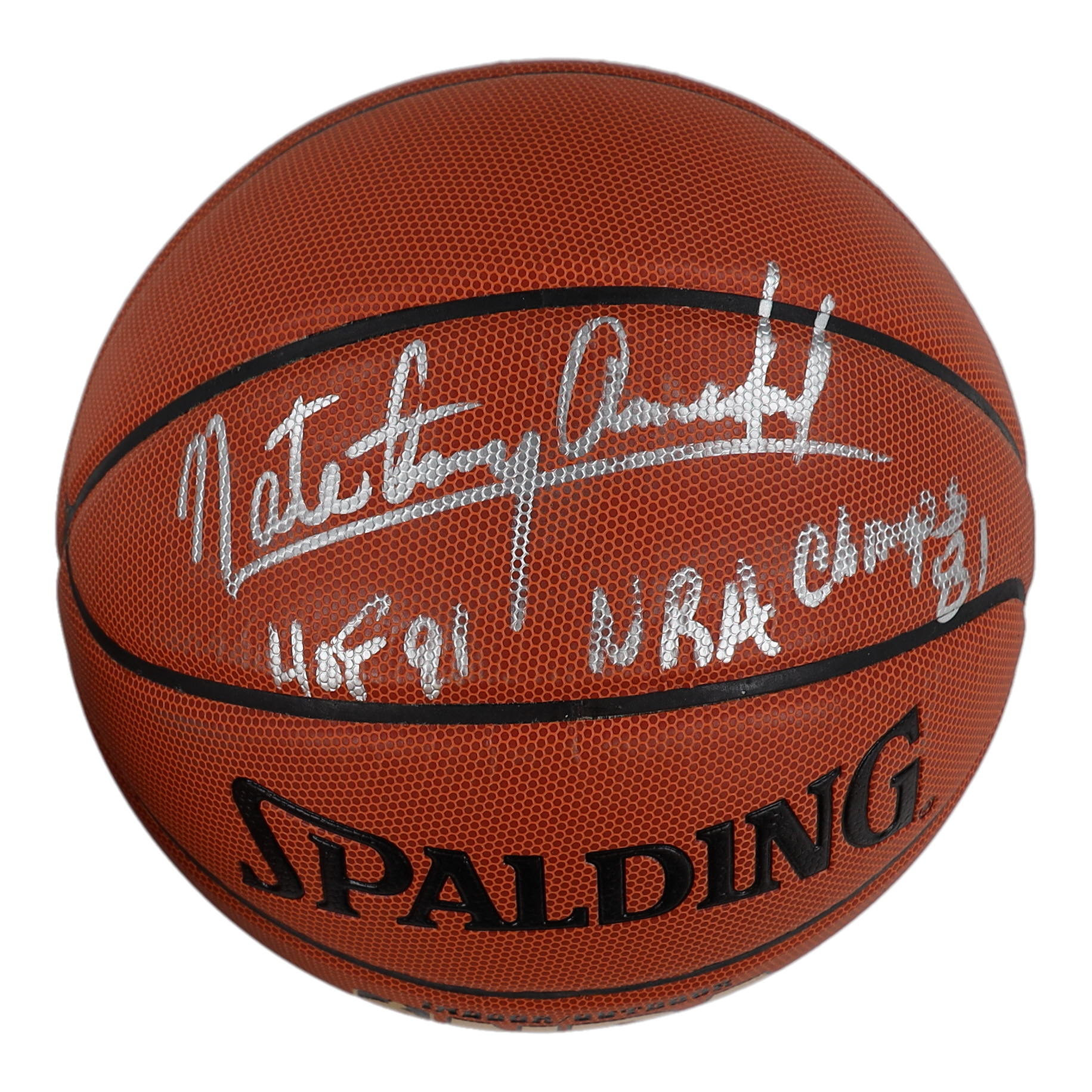 Nate Archibald Signed NBA Basketball Inscribed "HOF 91" & "NBA Champs 81" (JSA) at PristineAuction.com Nate Archibald Signed NBA Basketball Inscribed "HOF 91" & "NBA Champs 81" (JSA) at PristineAuction.com