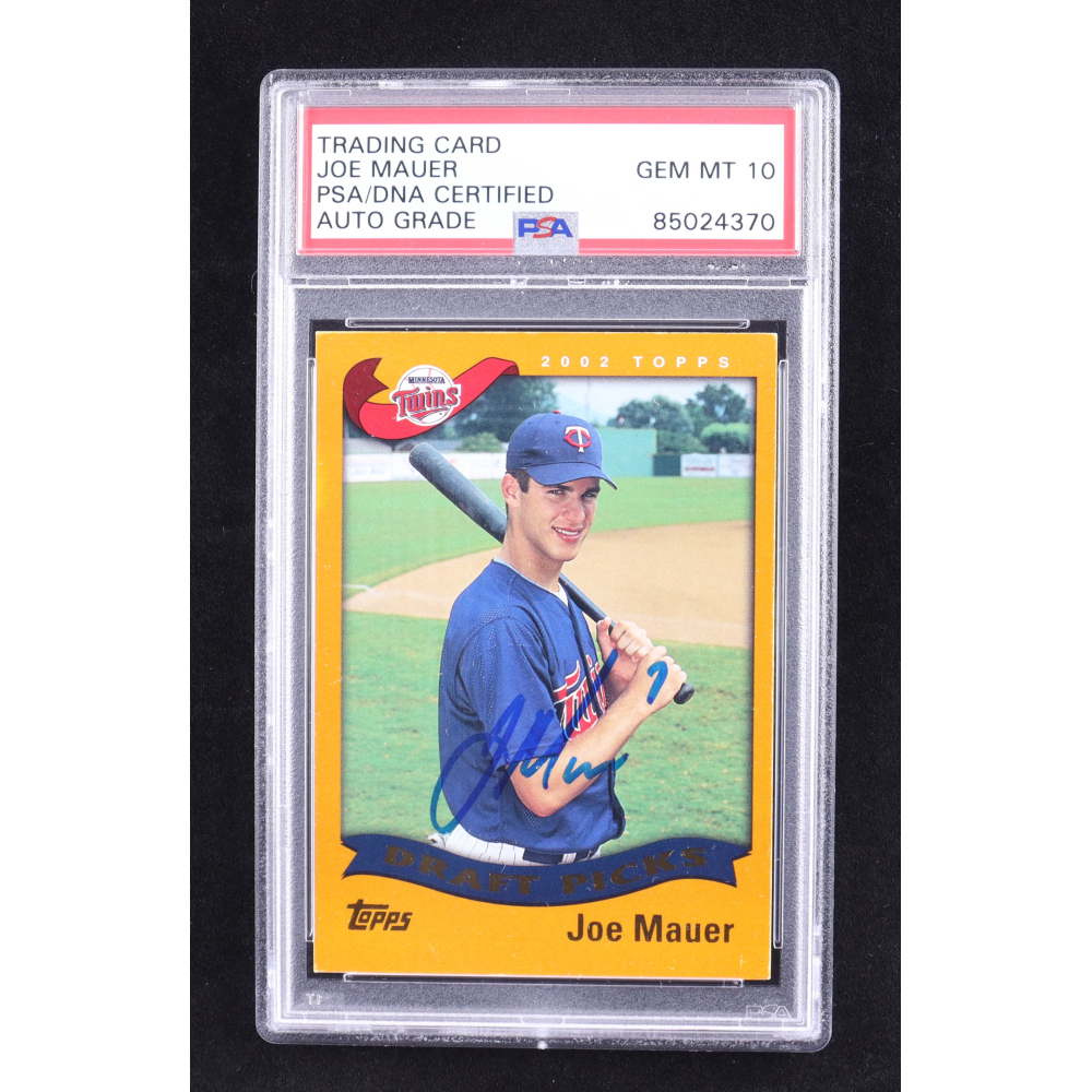 Joe Mauer Signed 2002 Topps #622 RC (PSA | Auto 10) | Pristine Auction