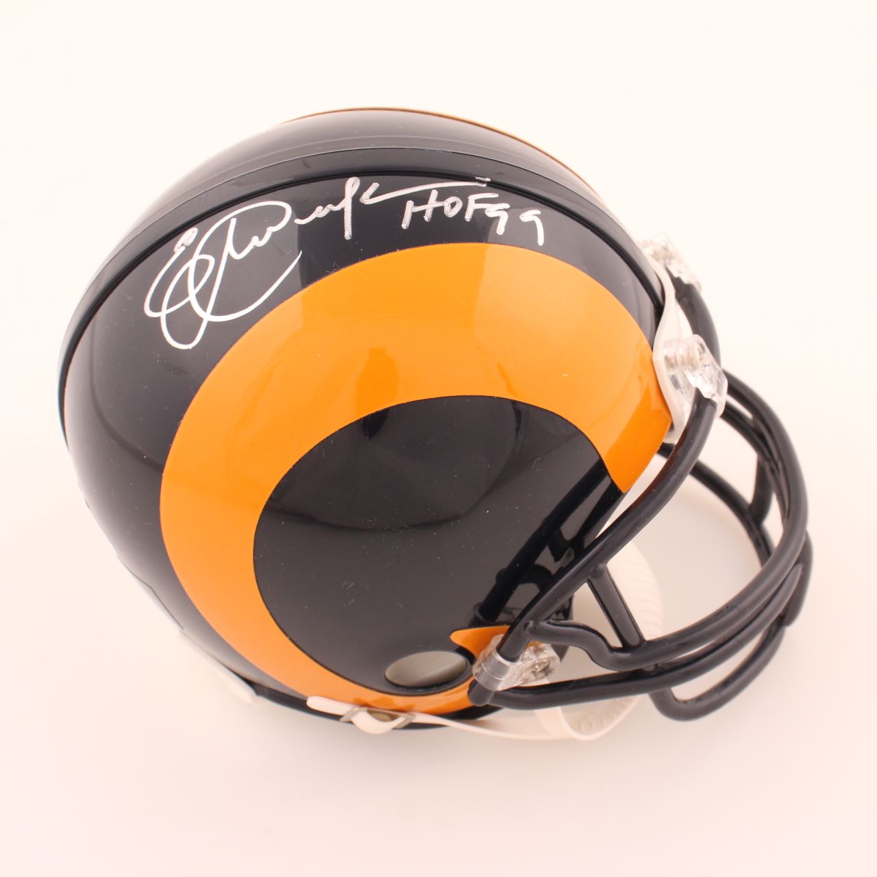Eric Dickerson Signed Rams Mini Helmet Inscribed "HOF 99" (JSA) at PristineAuction.com Eric Dickerson Signed Rams Mini Helmet Inscribed "HOF 99" (JSA) at PristineAuction.com